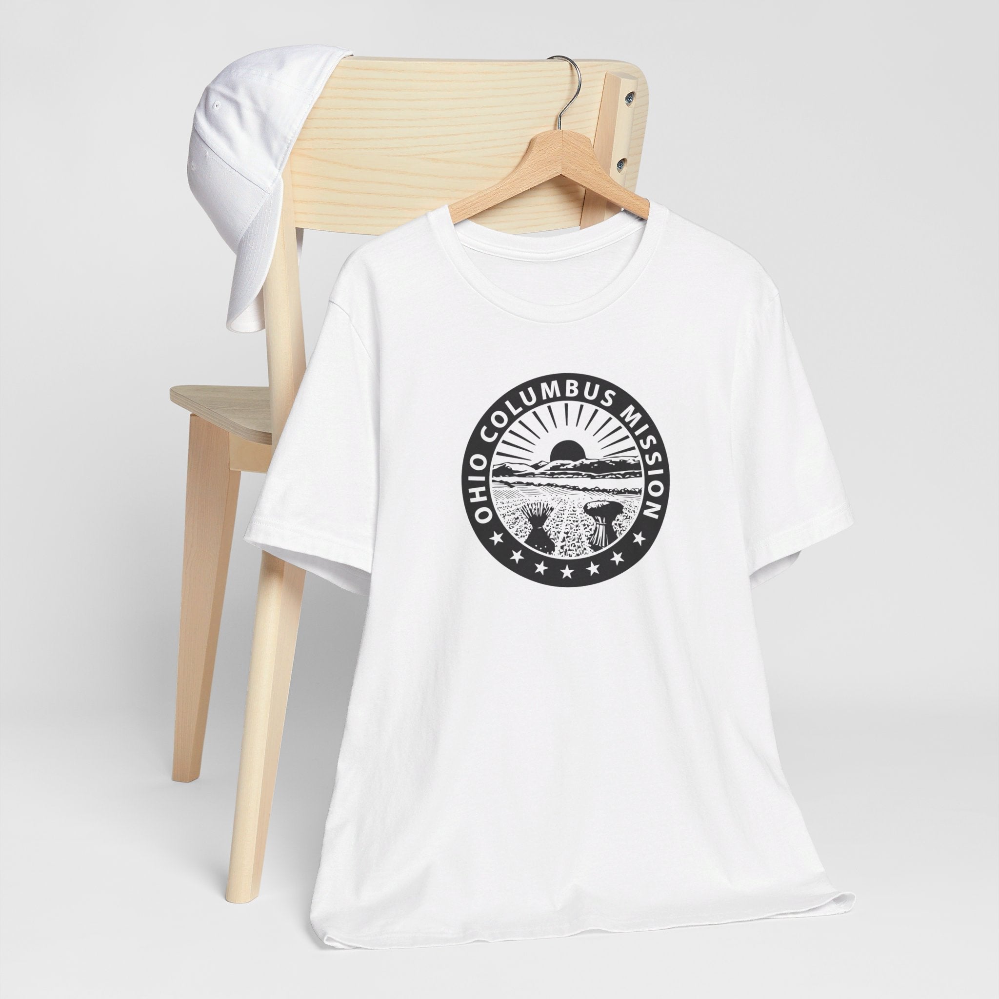 Ohio Columbus Mission Circular Monochrome Logo T-Shirt - Mission Wishlist - LDS Missionary Gift Store