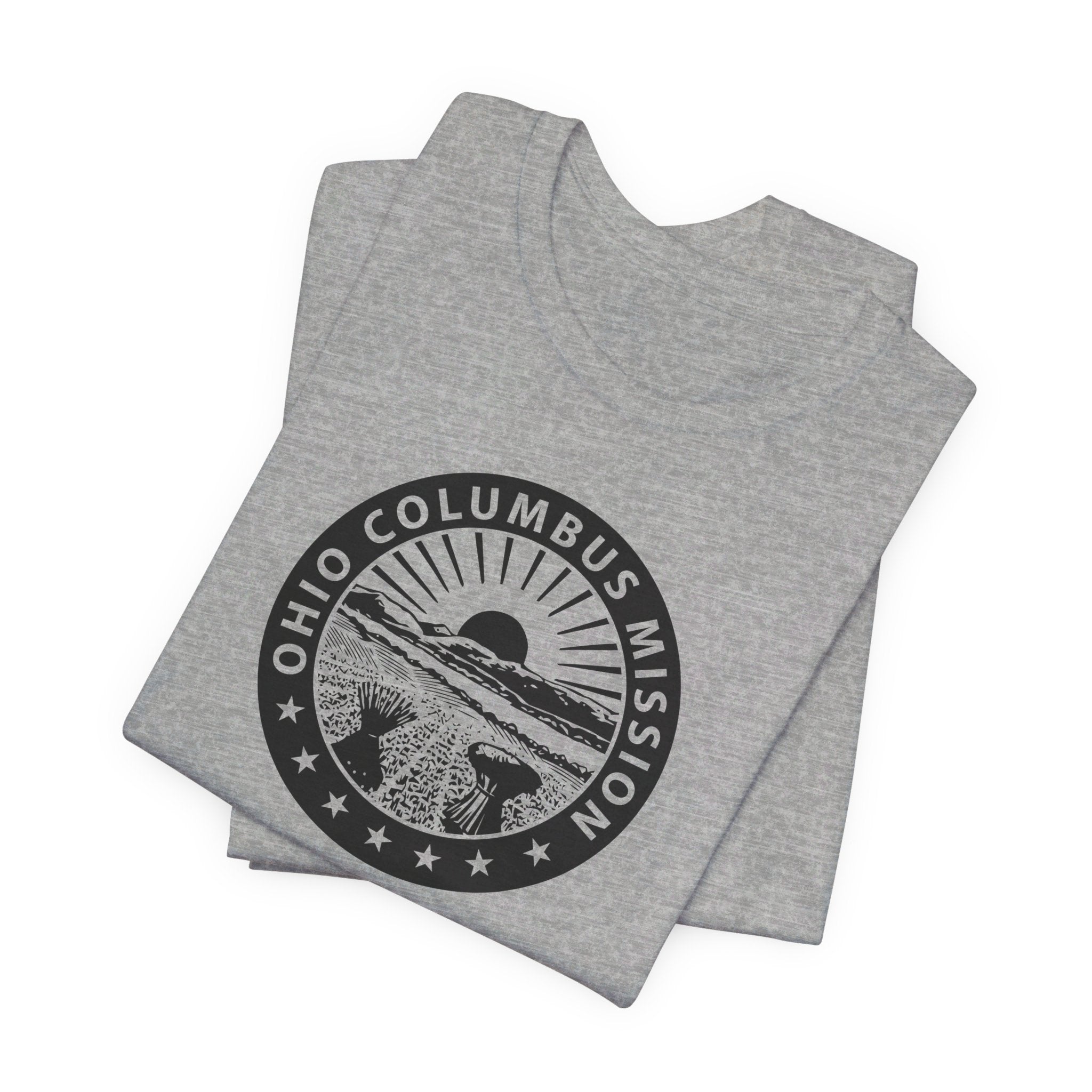Ohio Columbus Mission Circular Monochrome Logo T-Shirt - Mission Wishlist - LDS Missionary Gift Store