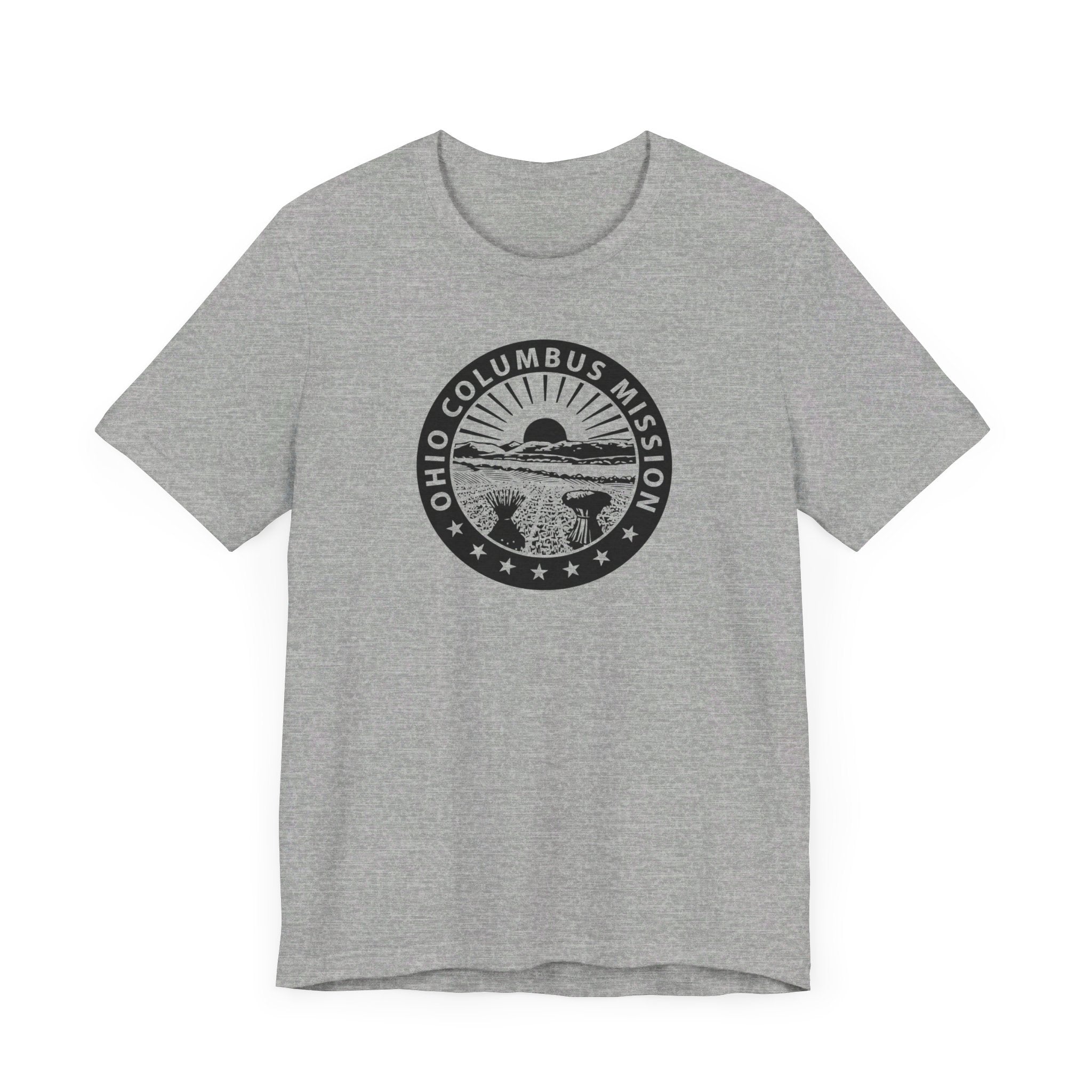 Ohio Columbus Mission Circular Monochrome Logo T-Shirt - Mission Wishlist - LDS Missionary Gift Store