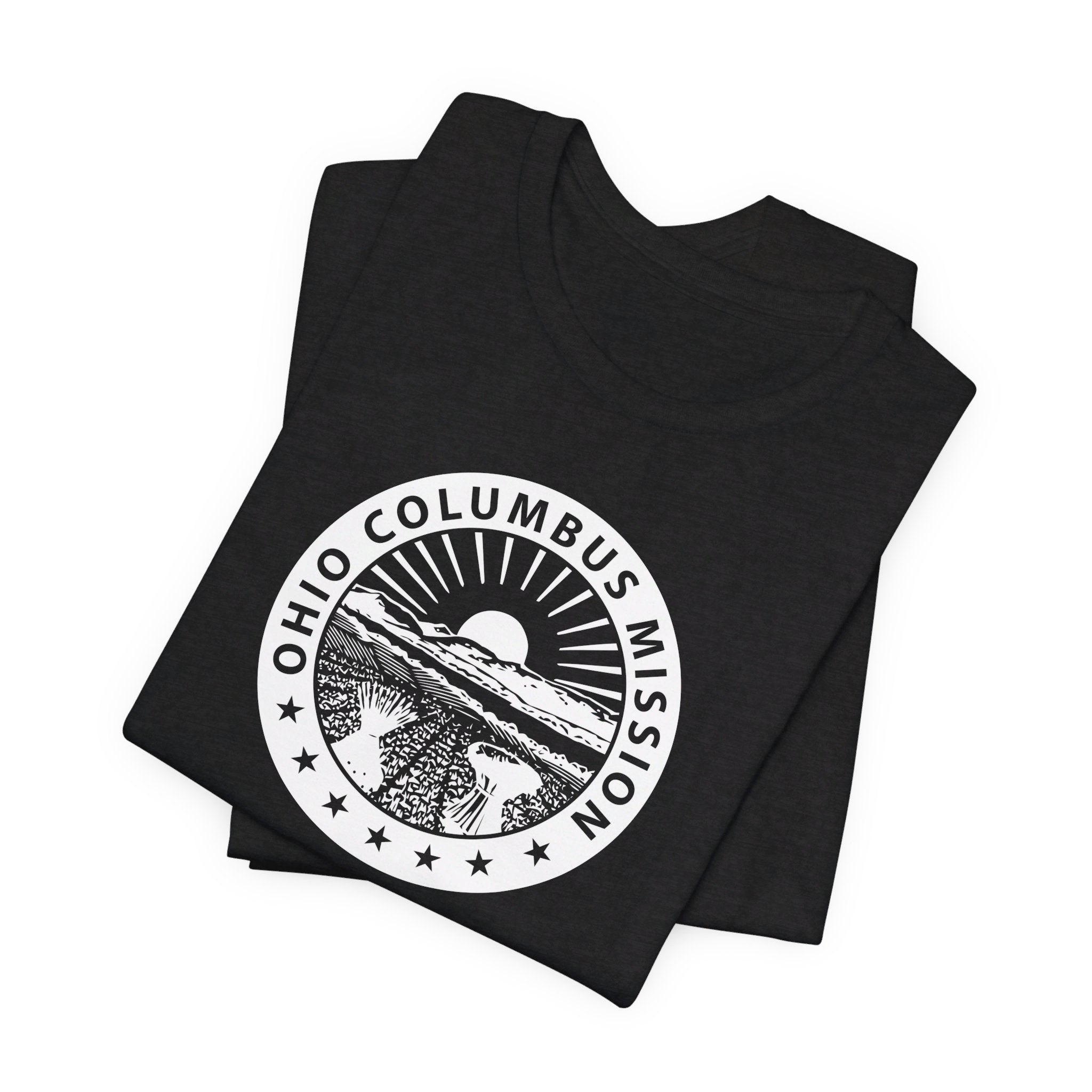 Ohio Columbus Mission Circular Monochrome Logo T-Shirt - Mission Wishlist - LDS Missionary Gift Store