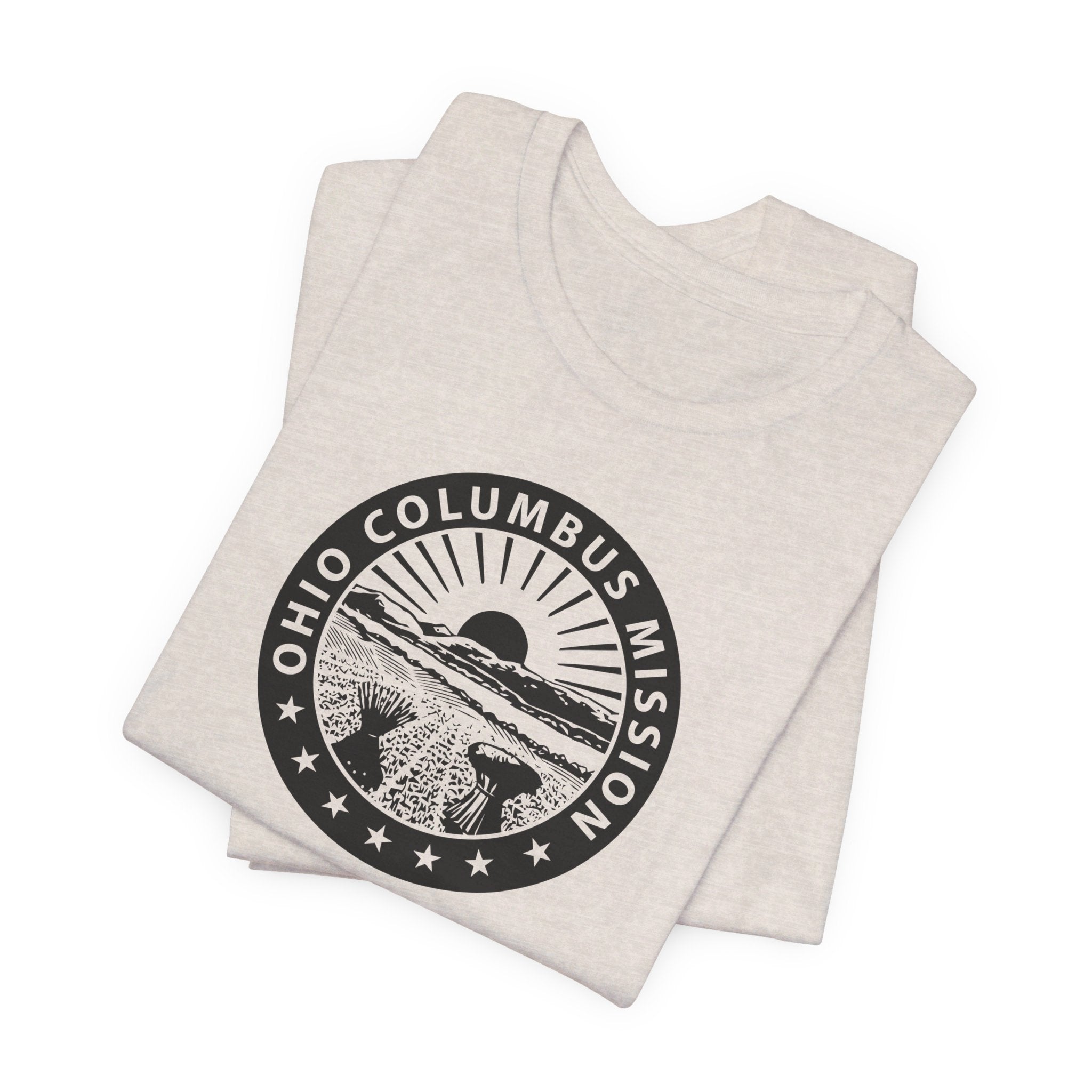 Ohio Columbus Mission Circular Monochrome Logo T-Shirt - Mission Wishlist - LDS Missionary Gift Store
