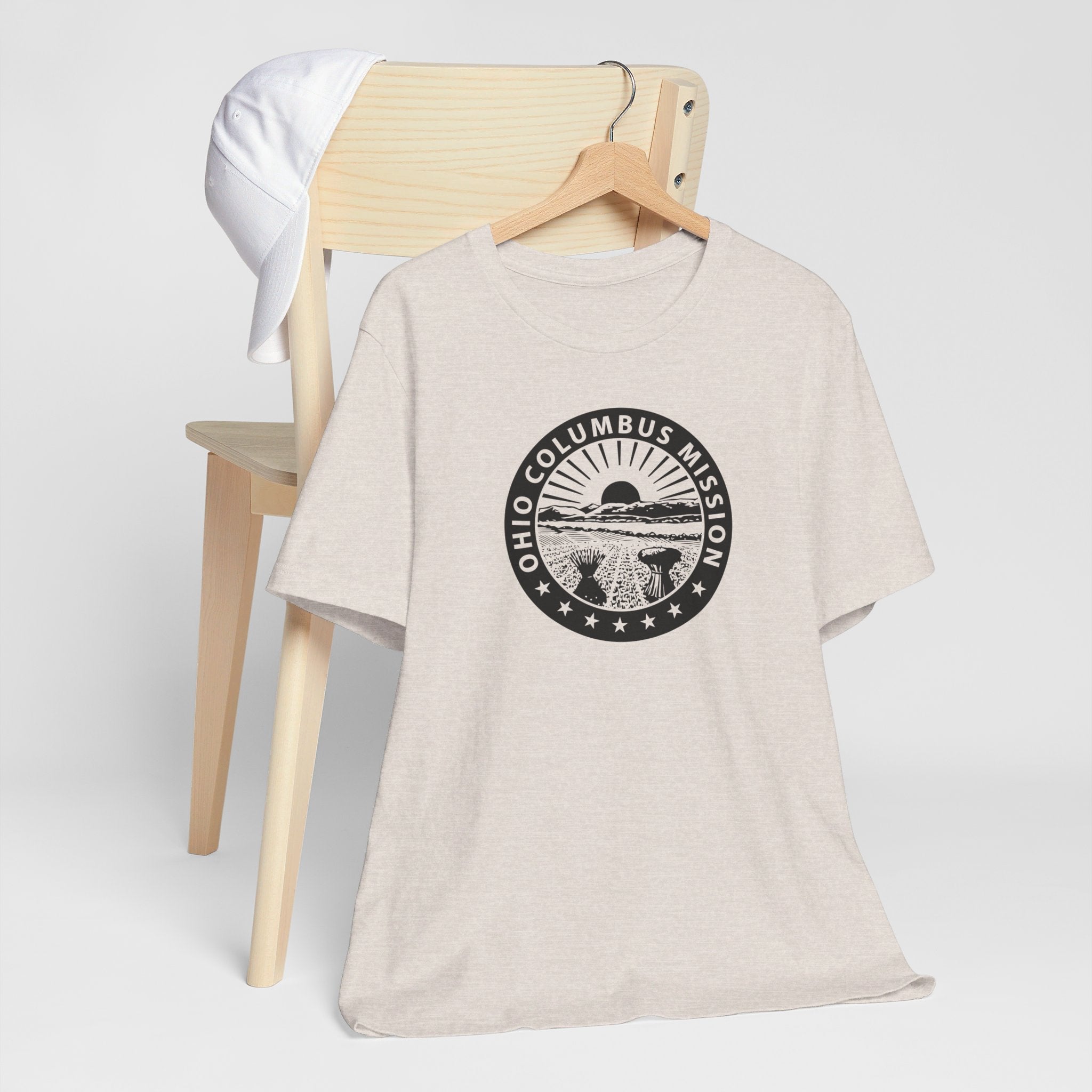 Ohio Columbus Mission Circular Monochrome Logo T-Shirt - Mission Wishlist - LDS Missionary Gift Store