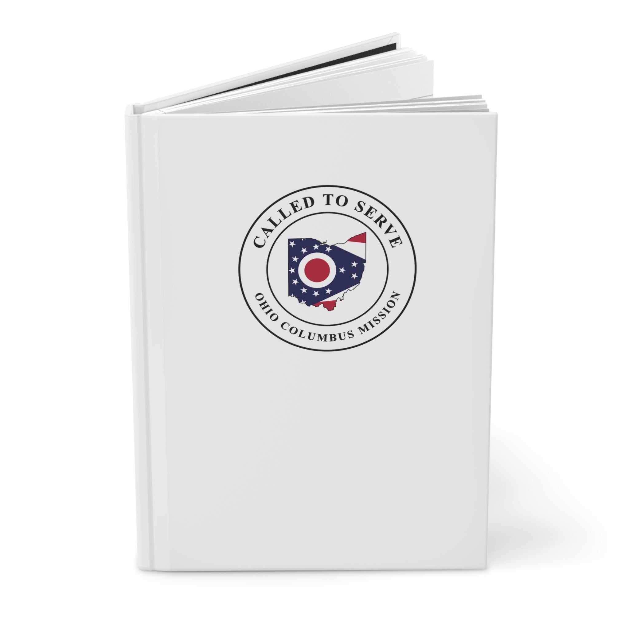 Ohio Columbus Mission Flag Map Called to Serve White Hardcover Journal Matte - Mission Wishlist - LDS Missionary Gift Store
