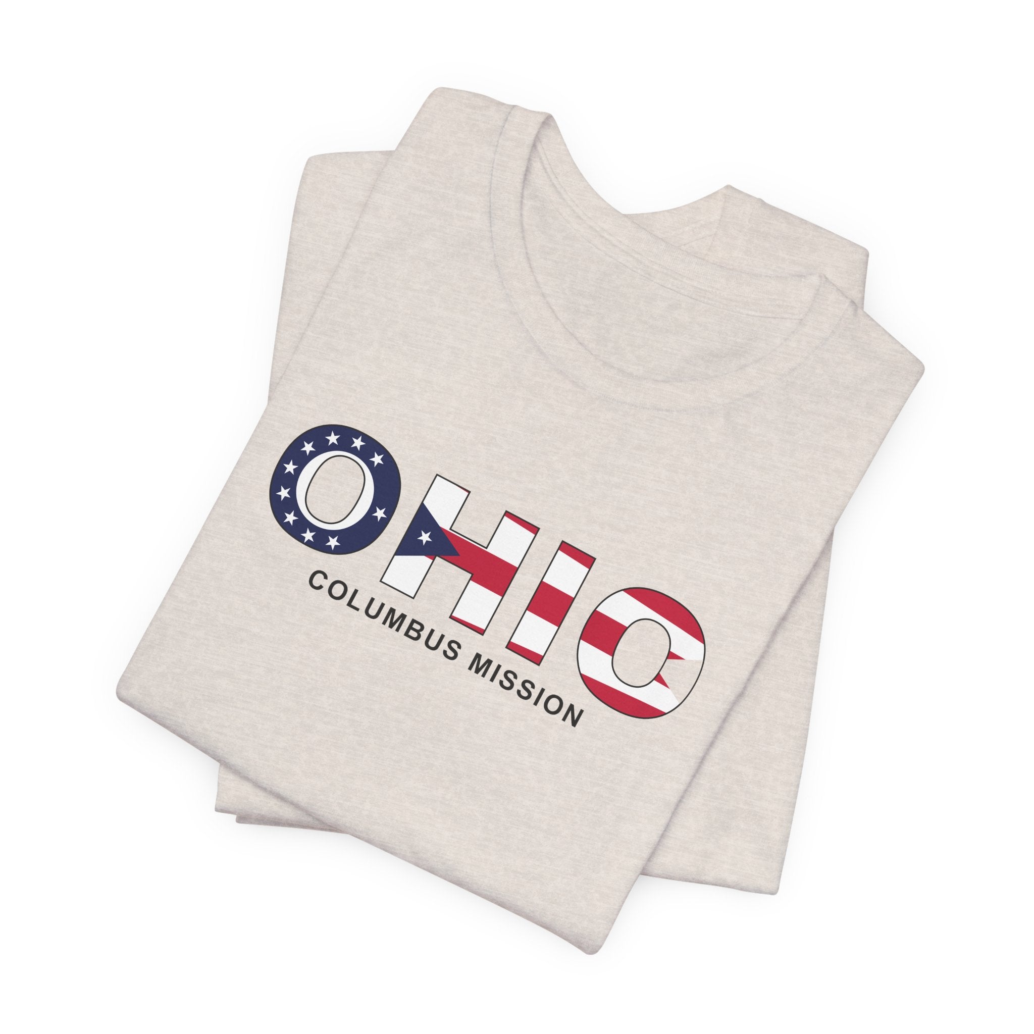 Ohio Columbus Mission Flag Title T-shirt - Mission Wishlist - LDS Missionary Gift Store