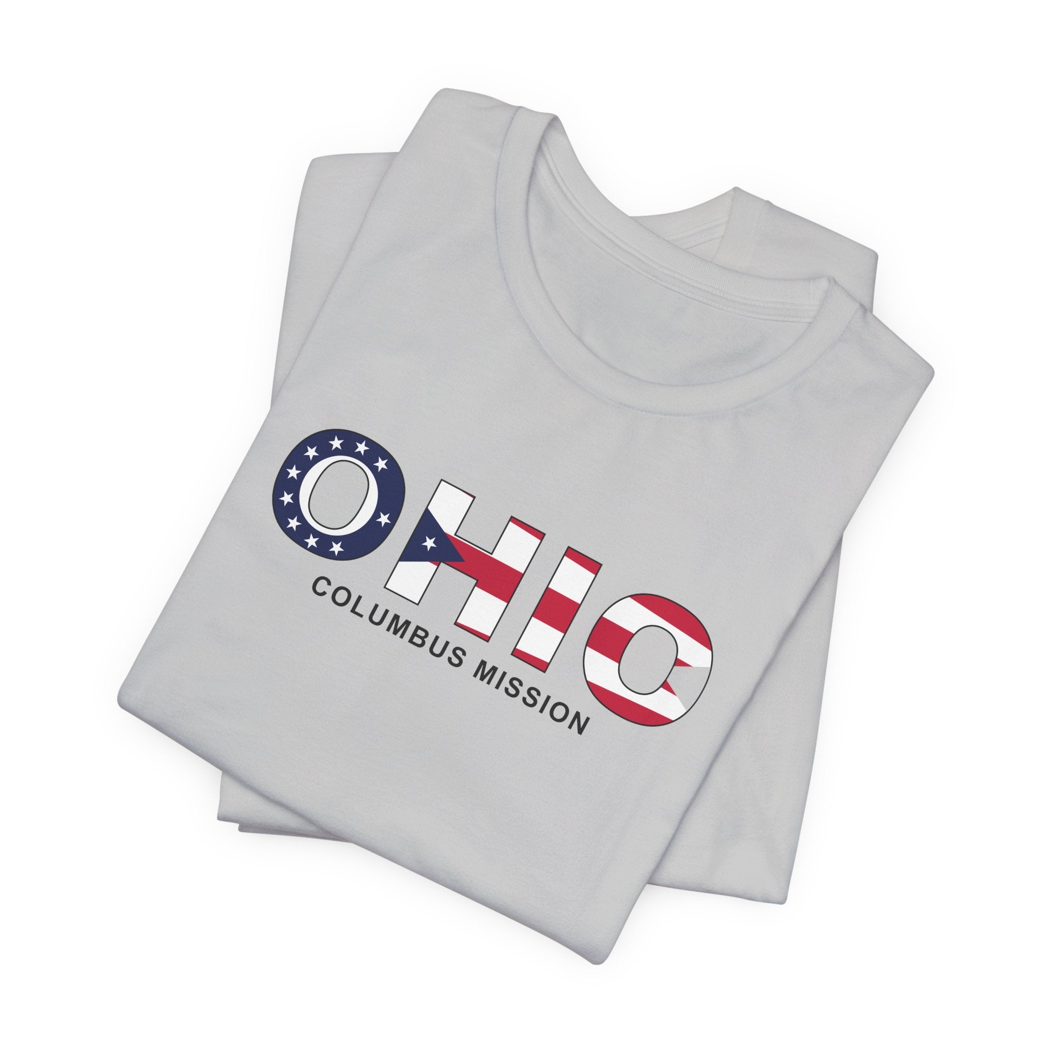 Ohio Columbus Mission Flag Title T-shirt - Mission Wishlist - LDS Missionary Gift Store