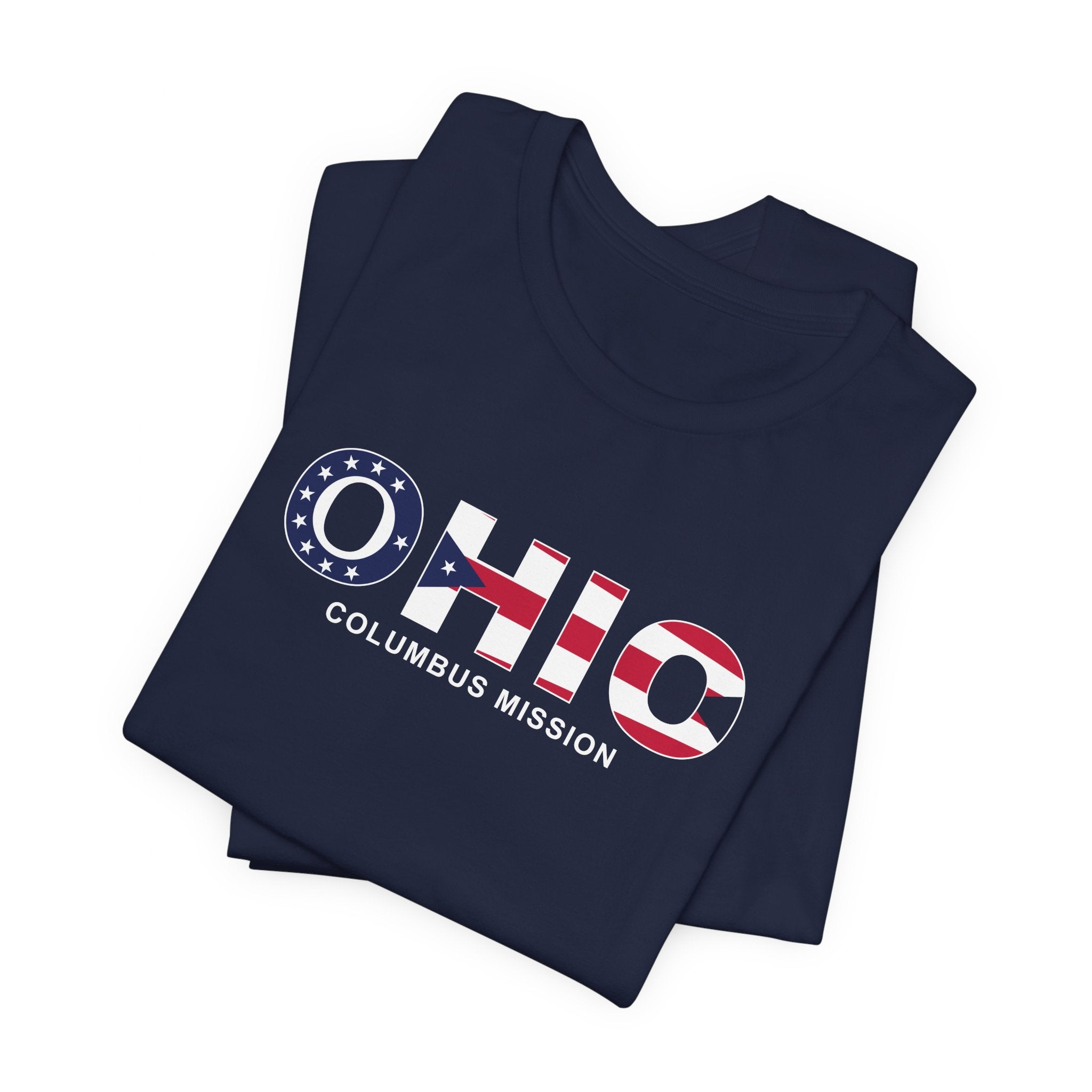 Ohio Columbus Mission Flag Title T-shirt - Mission Wishlist - LDS Missionary Gift Store