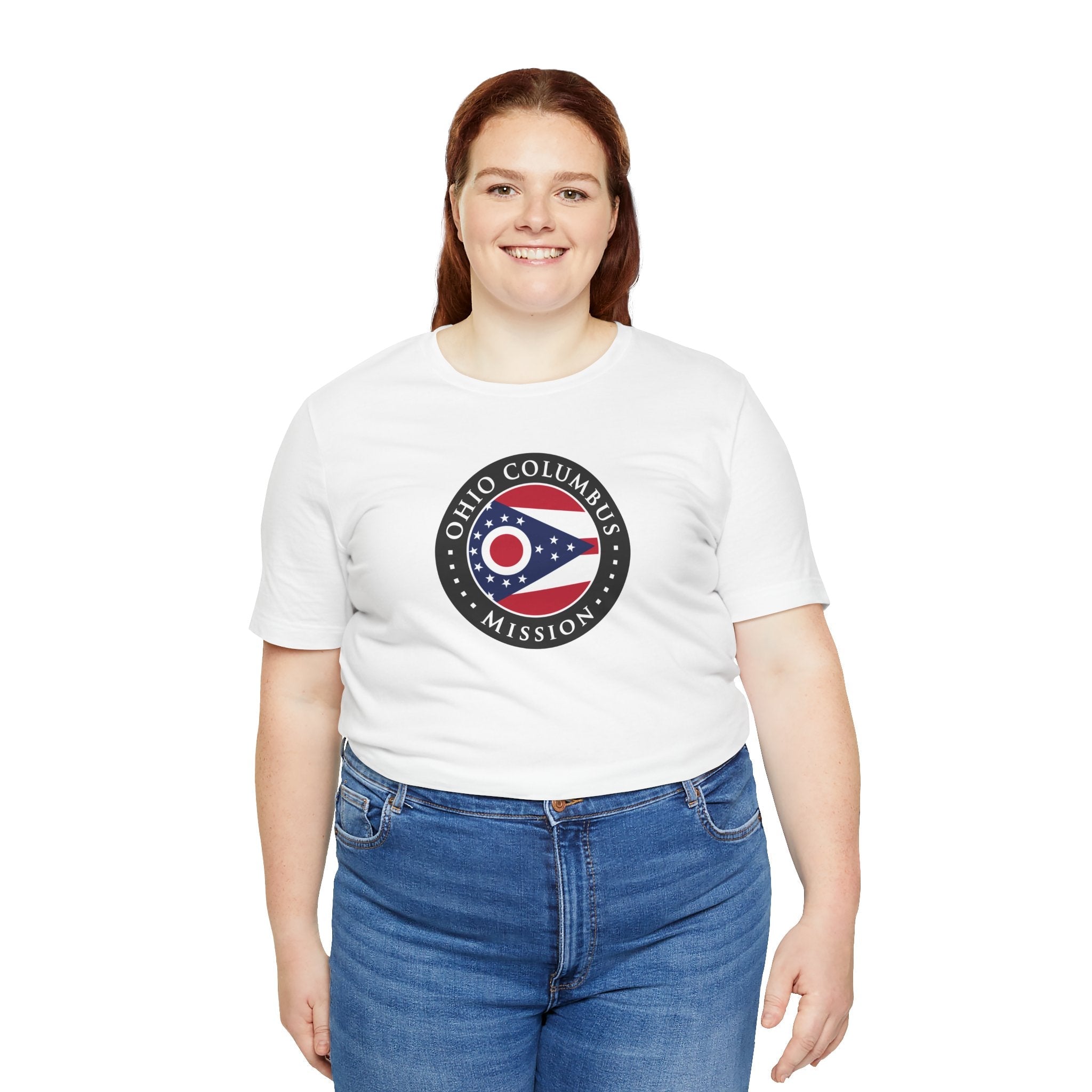 Ohio Columbus Mission State Flag Logo (Black Border) T-shirt - Mission Wishlist - LDS Missionary Gift Store