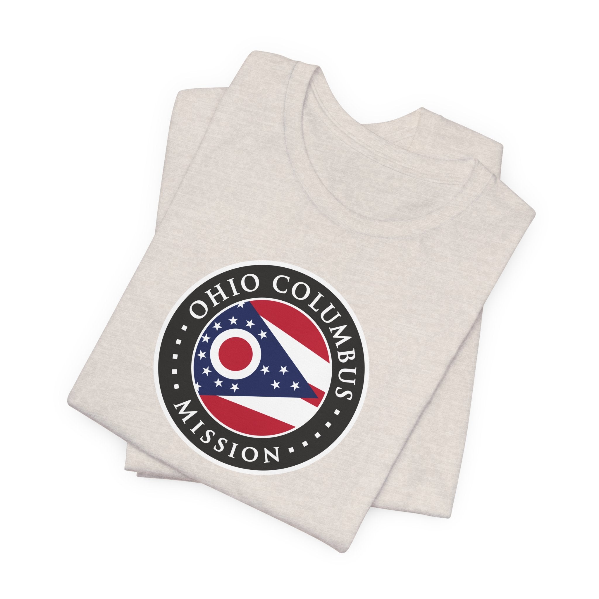 Ohio Columbus Mission State Flag Logo (Black Border) T-shirt - Mission Wishlist - LDS Missionary Gift Store