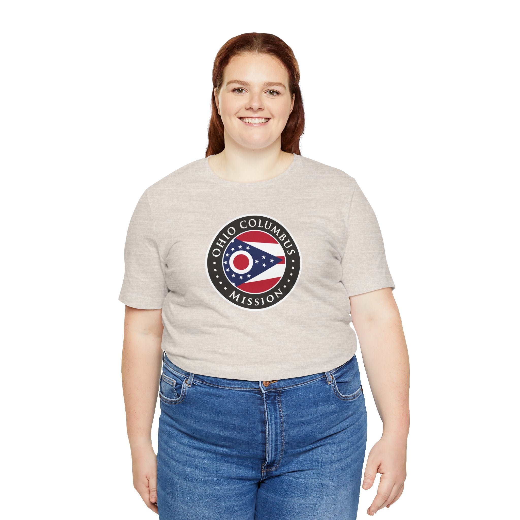 Ohio Columbus Mission State Flag Logo (Black Border) T-shirt - Mission Wishlist - LDS Missionary Gift Store