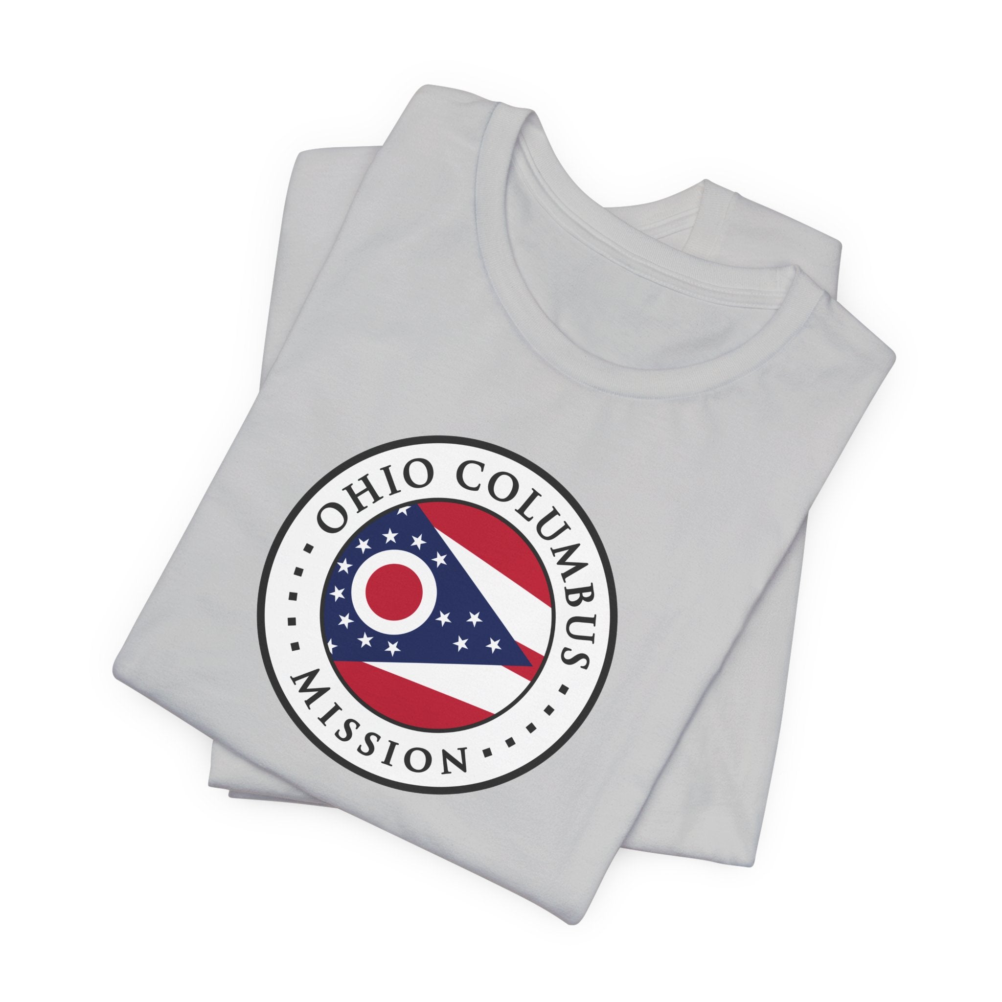 Ohio Columbus Mission State Flag Logo (White Border) T-shirt - Mission Wishlist - LDS Missionary Gift Store