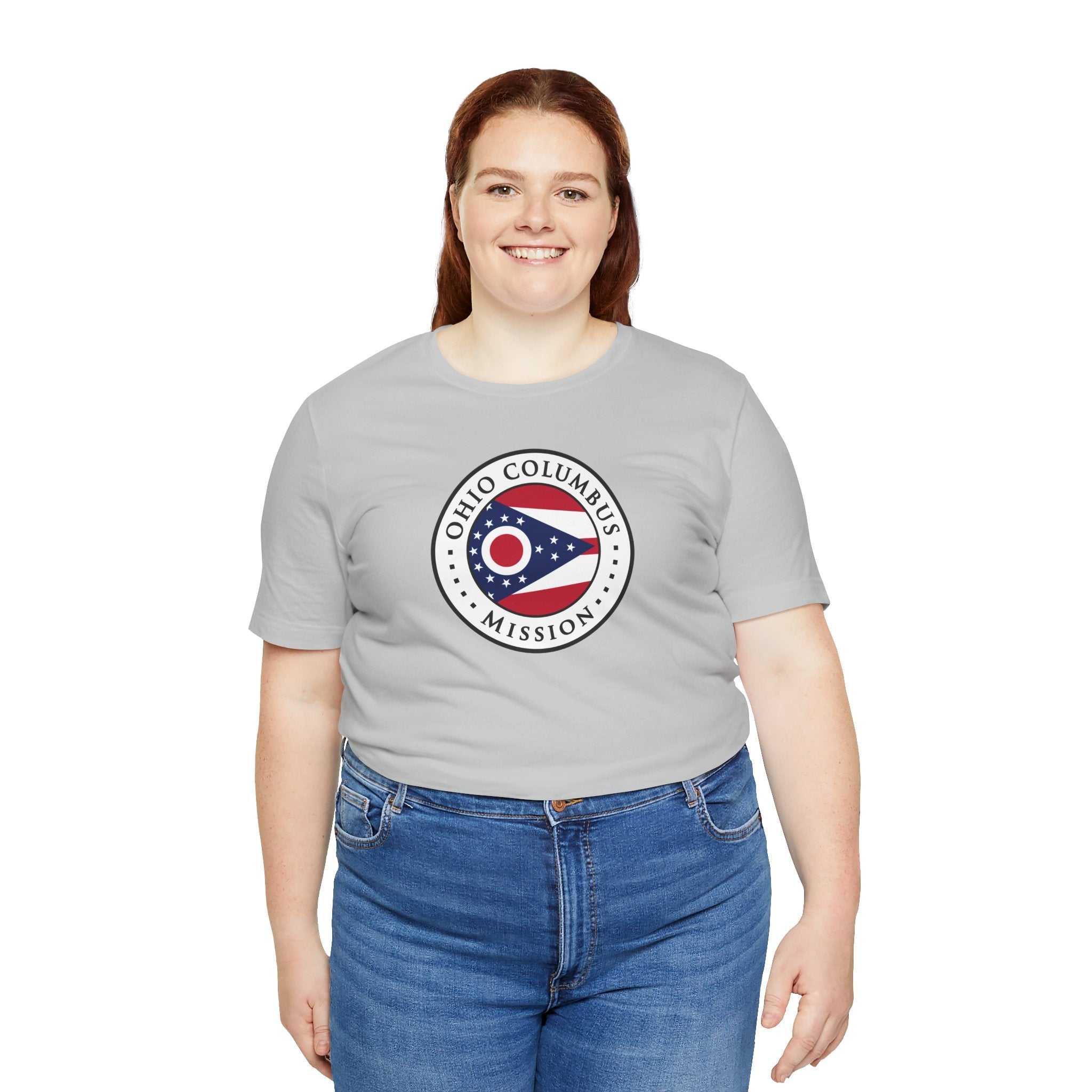 Ohio Columbus Mission State Flag Logo (White Border) T-shirt - Mission Wishlist - LDS Missionary Gift Store