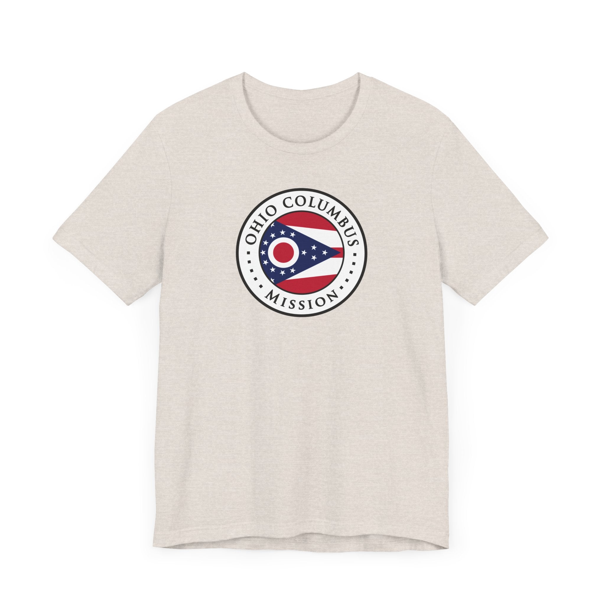 Ohio Columbus Mission State Flag Logo (White Border) T-shirt - Mission Wishlist - LDS Missionary Gift Store