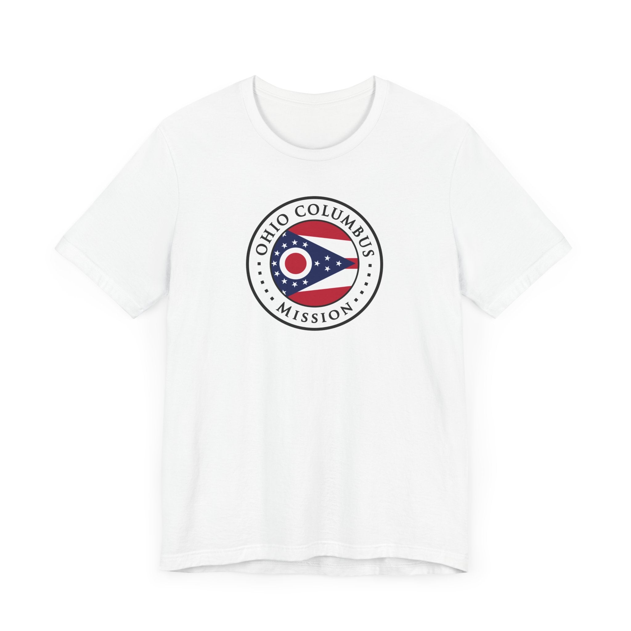 Ohio Columbus Mission State Flag Logo (White Border) T-shirt - Mission Wishlist - LDS Missionary Gift Store