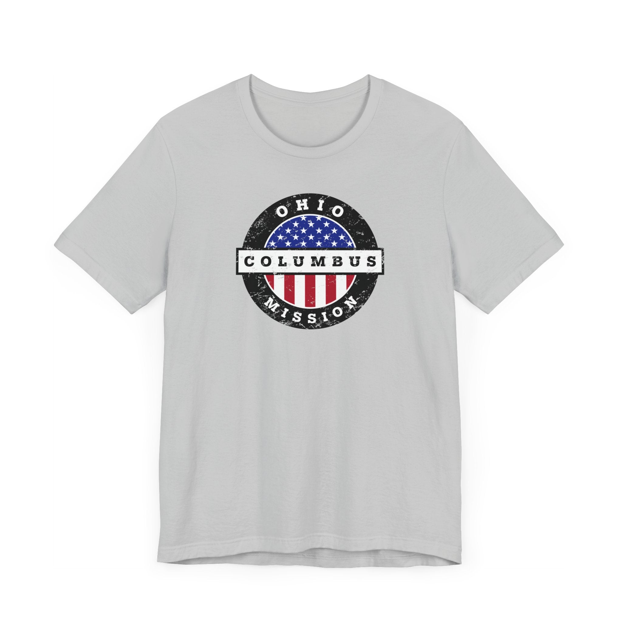 Ohio Columbus Mission Vintage Circular USA Flag T-Shirt - Mission Wishlist - LDS Missionary Gift Store