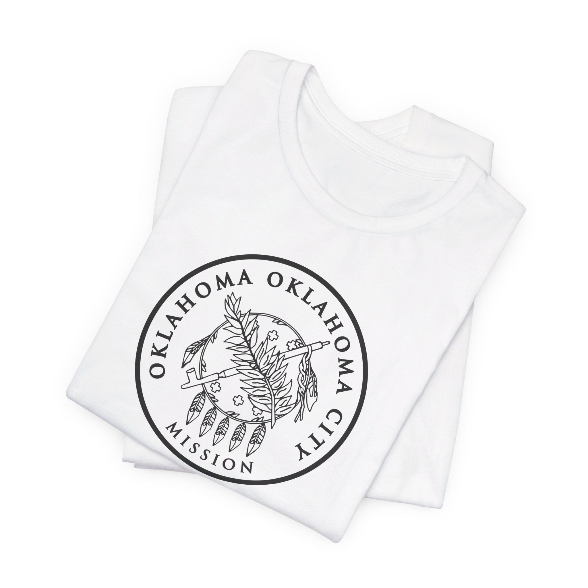 Oklahoma Oklahoma City Mission Circular Monochrome Logo T-Shirt - Mission Wishlist - LDS Missionary Gift Store