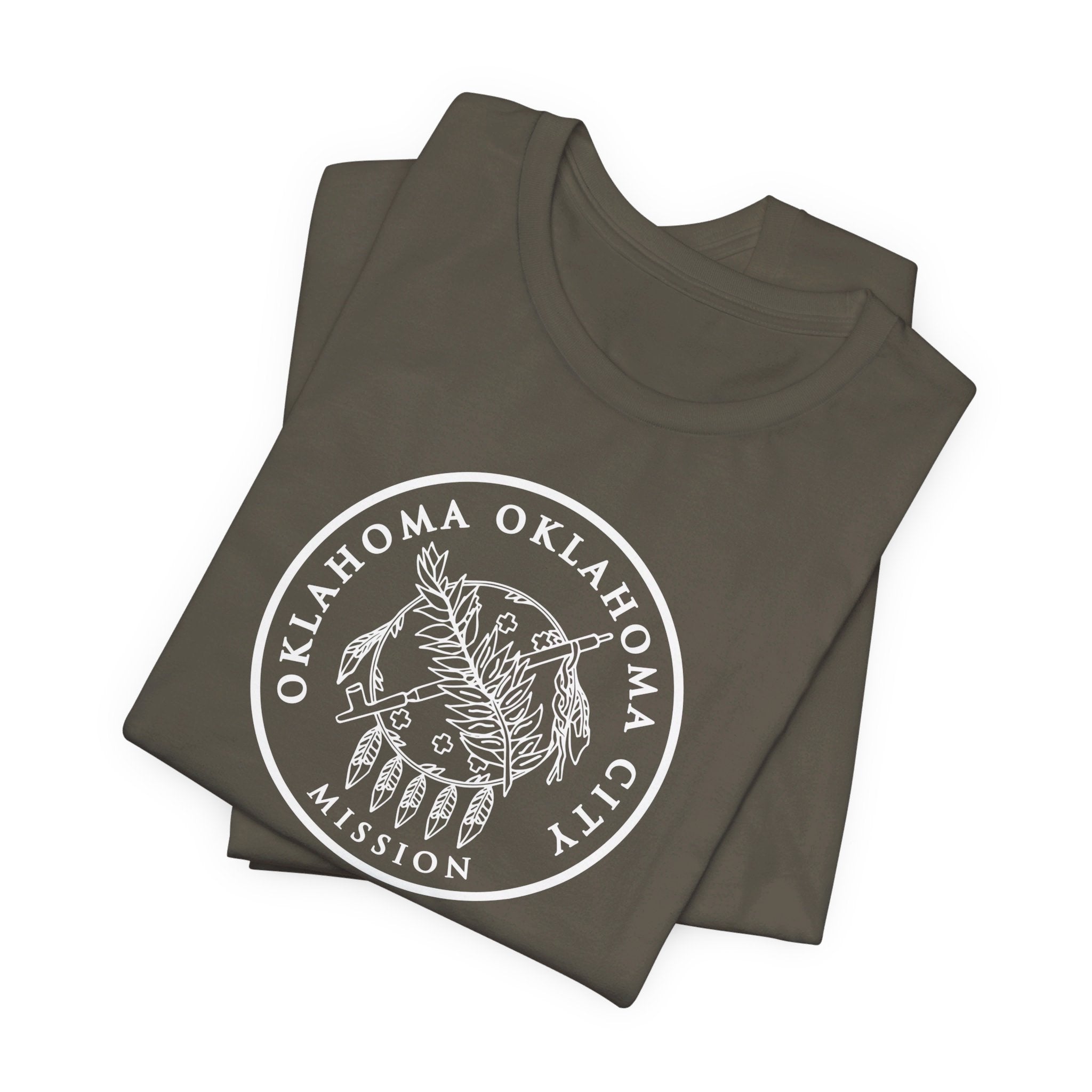 Oklahoma Oklahoma City Mission Circular Monochrome Logo T-Shirt - Mission Wishlist - LDS Missionary Gift Store