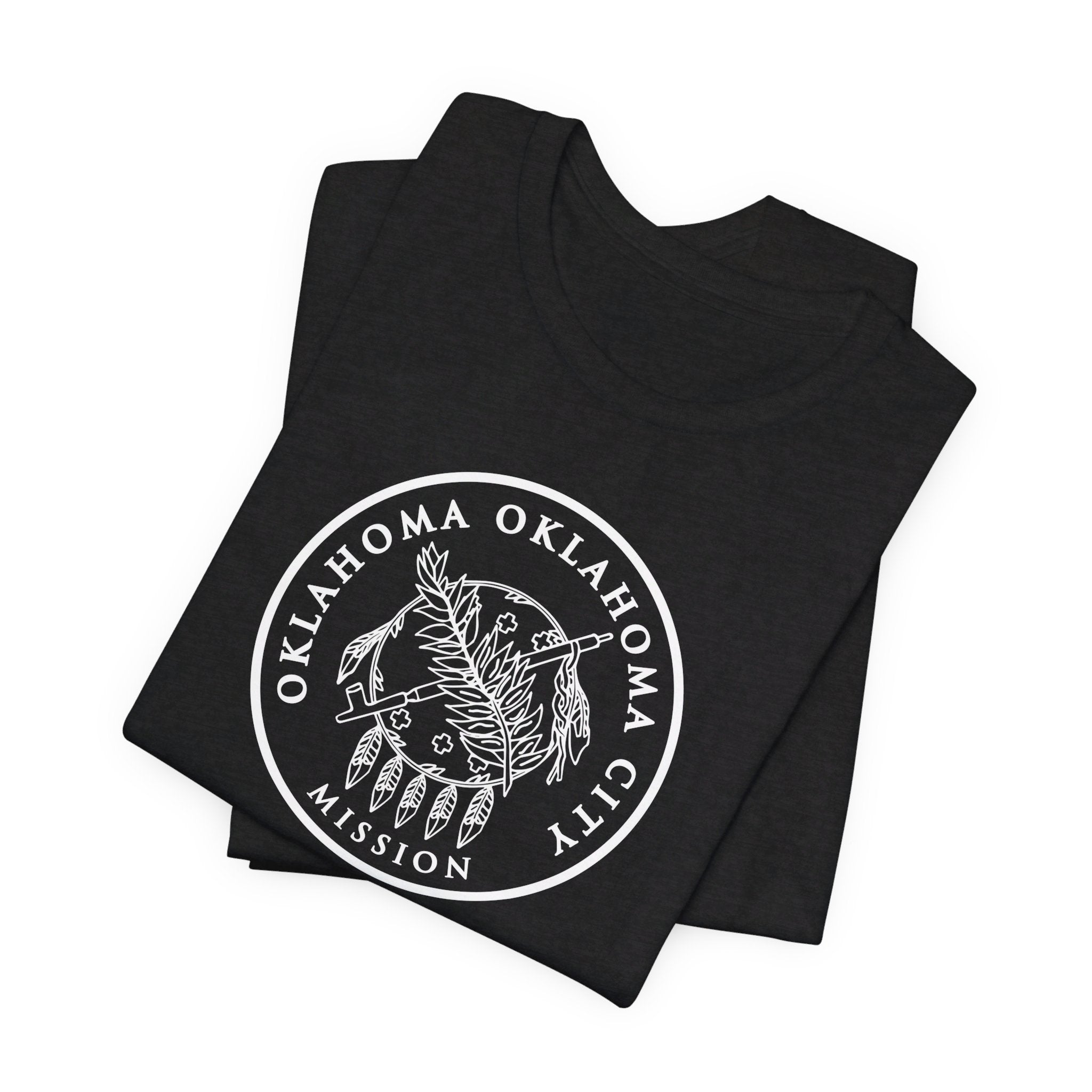 Oklahoma Oklahoma City Mission Circular Monochrome Logo T-Shirt - Mission Wishlist - LDS Missionary Gift Store