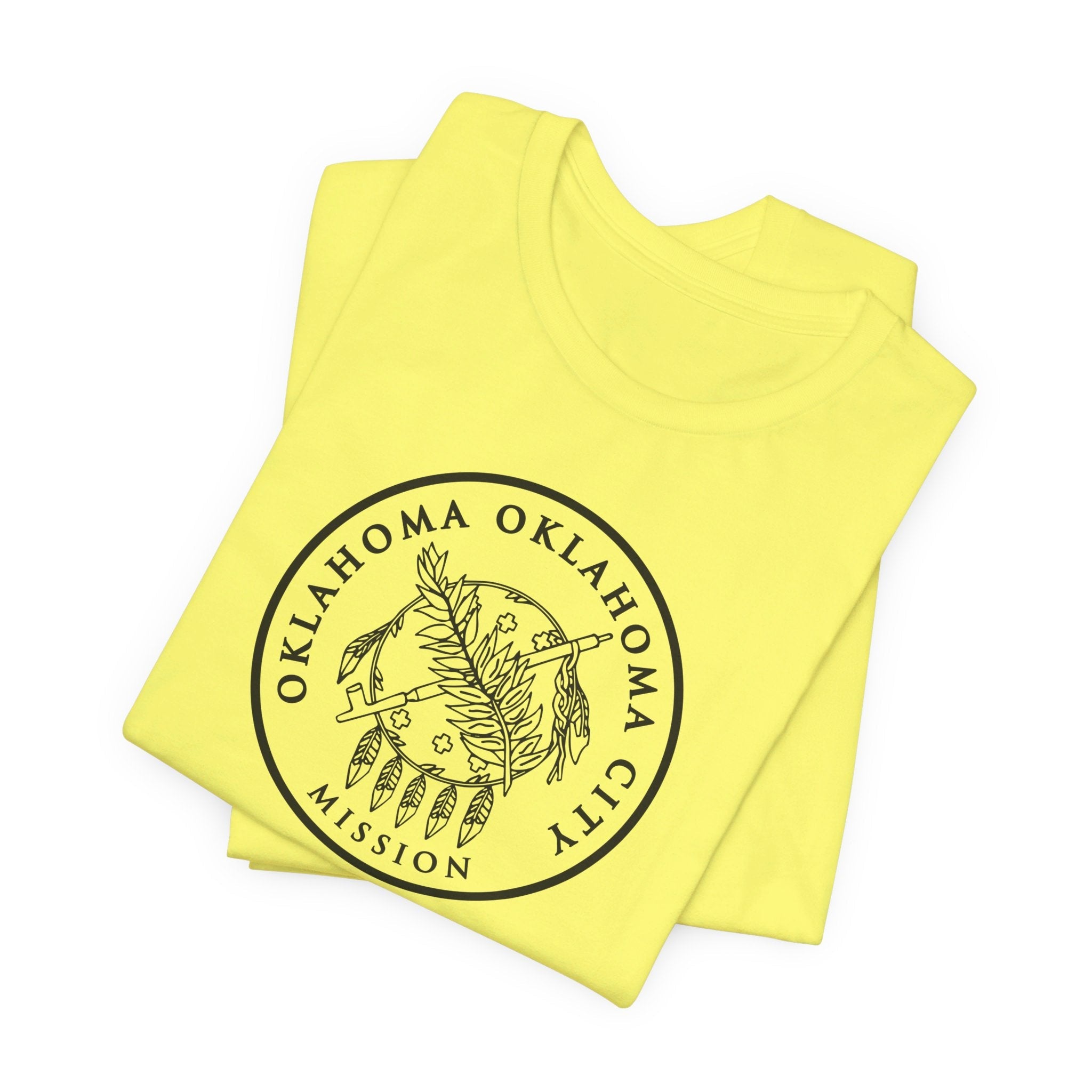 Oklahoma Oklahoma City Mission Circular Monochrome Logo T-Shirt - Mission Wishlist - LDS Missionary Gift Store