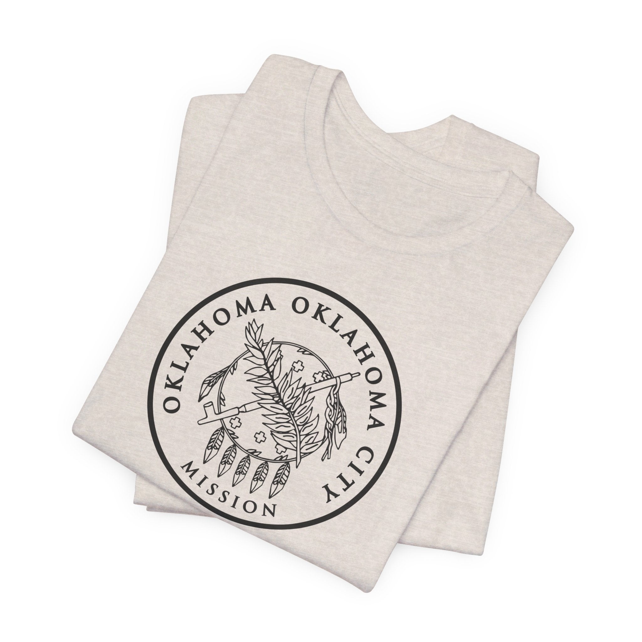 Oklahoma Oklahoma City Mission Circular Monochrome Logo T-Shirt - Mission Wishlist - LDS Missionary Gift Store