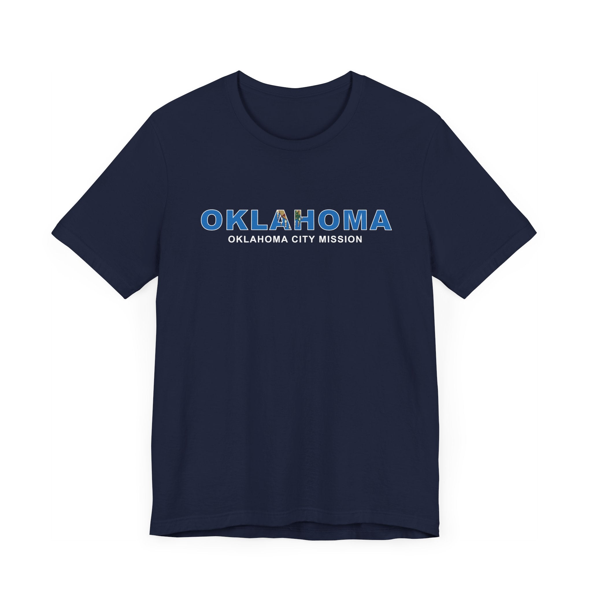 Oklahoma Oklahoma City Mission Flag Title T-shirt - Mission Wishlist - LDS Missionary Gift Store