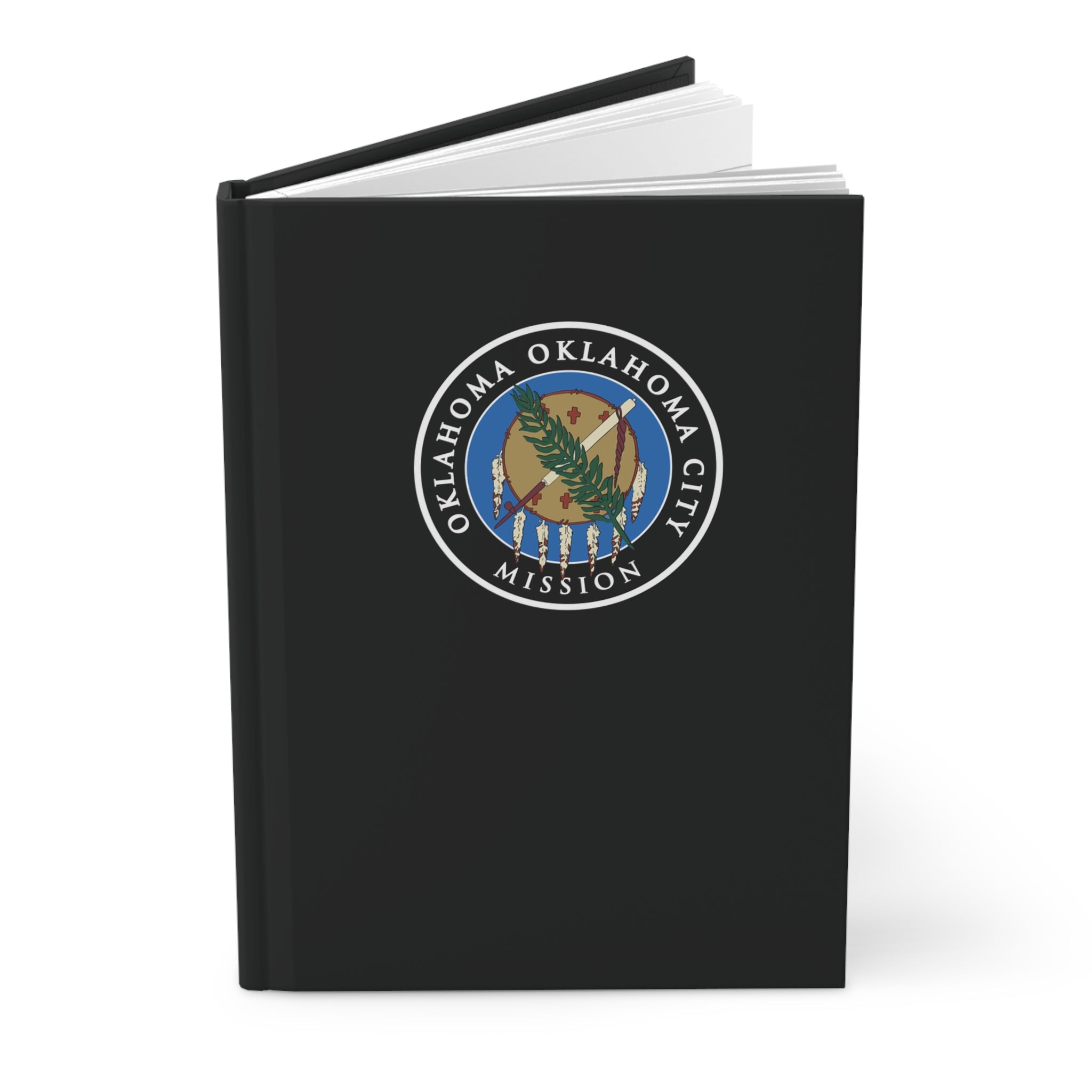 Oklahoma Oklahoma City Mission Logo Design Black Hardcover Journal Matte - Latter-Day Saint LDS Missionary Gift - Book of Mormon