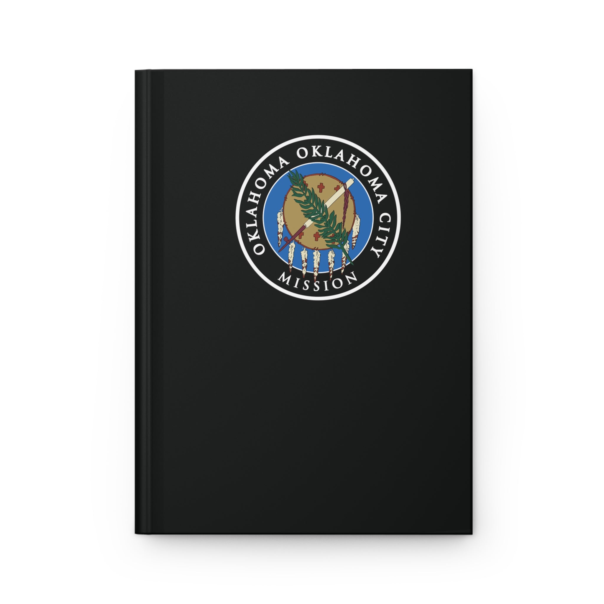 Oklahoma Oklahoma City Mission Logo Design Black Hardcover Journal Matte - Latter-Day Saint LDS Missionary Gift - Book of Mormon