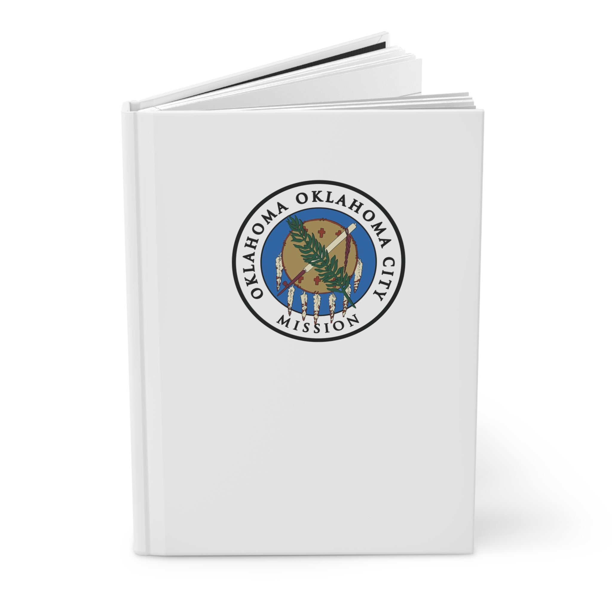 Oklahoma Oklahoma City Mission Logo Design White Hardcover Journal Matte - Latter-Day Saint LDS Missionary Gift - Book of Mormon