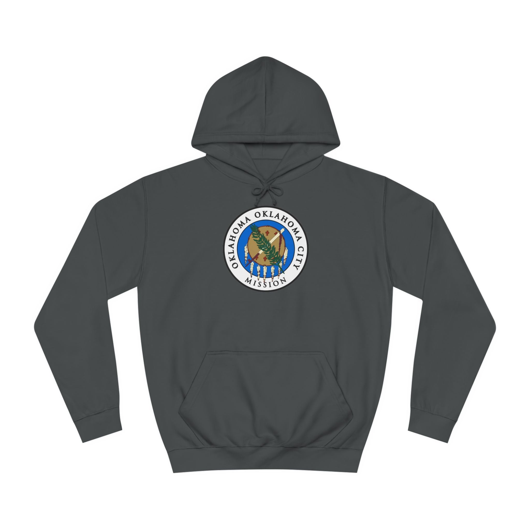 Oklahoma Oklahoma City Mission State Flag Logo (White Border) College Hoodie - Mission Wishlist - LDS Missionary Gift Store