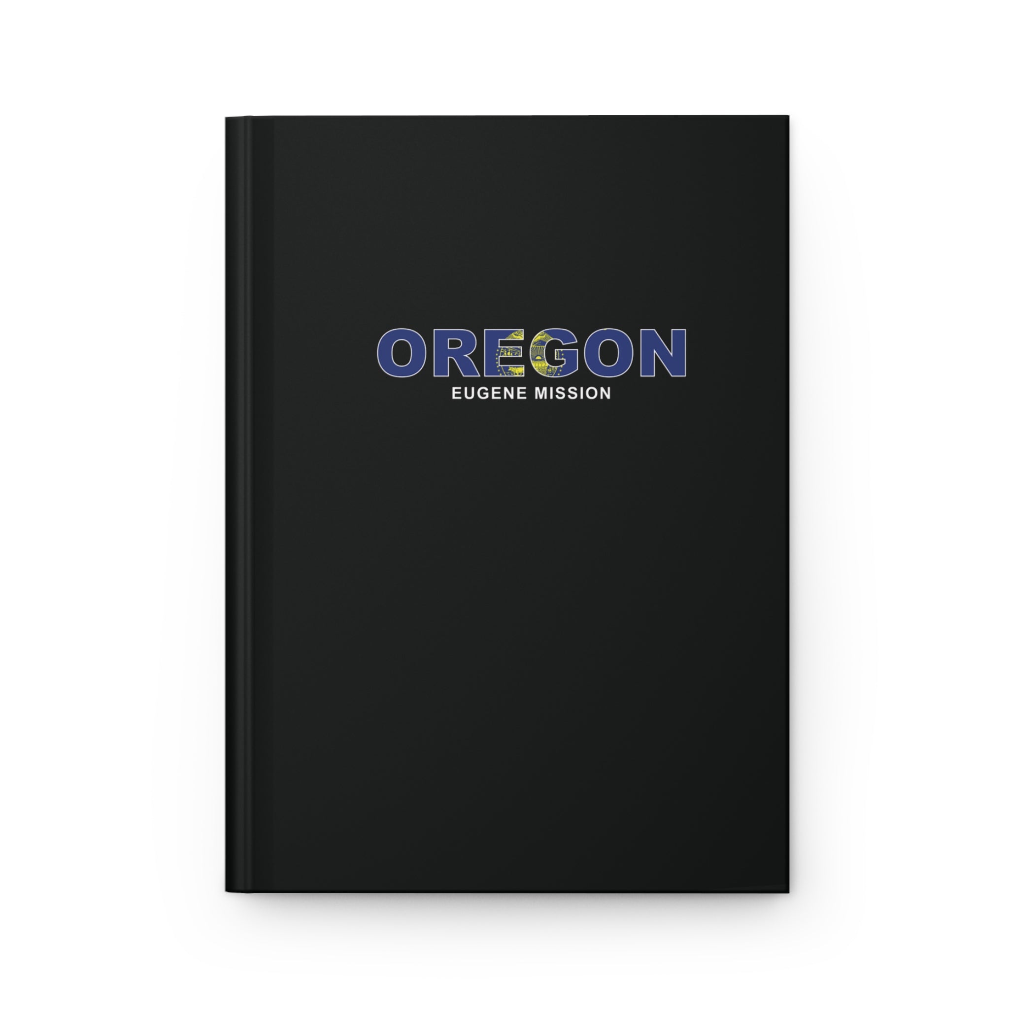 Oregon Eugene Mission Flag Title Black Hardcover Journal Matte - Mission Wishlist - LDS Missionary Gift Store