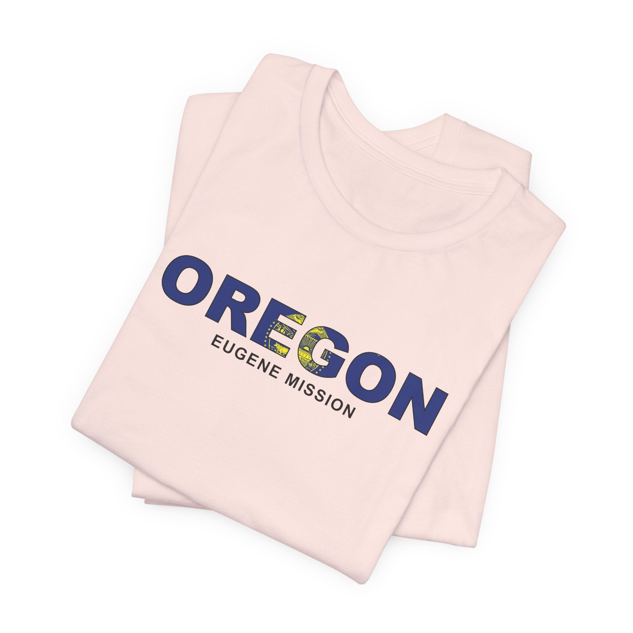 Oregon Eugene Mission Flag Title T-shirt - Mission Wishlist - LDS Missionary Gift Store