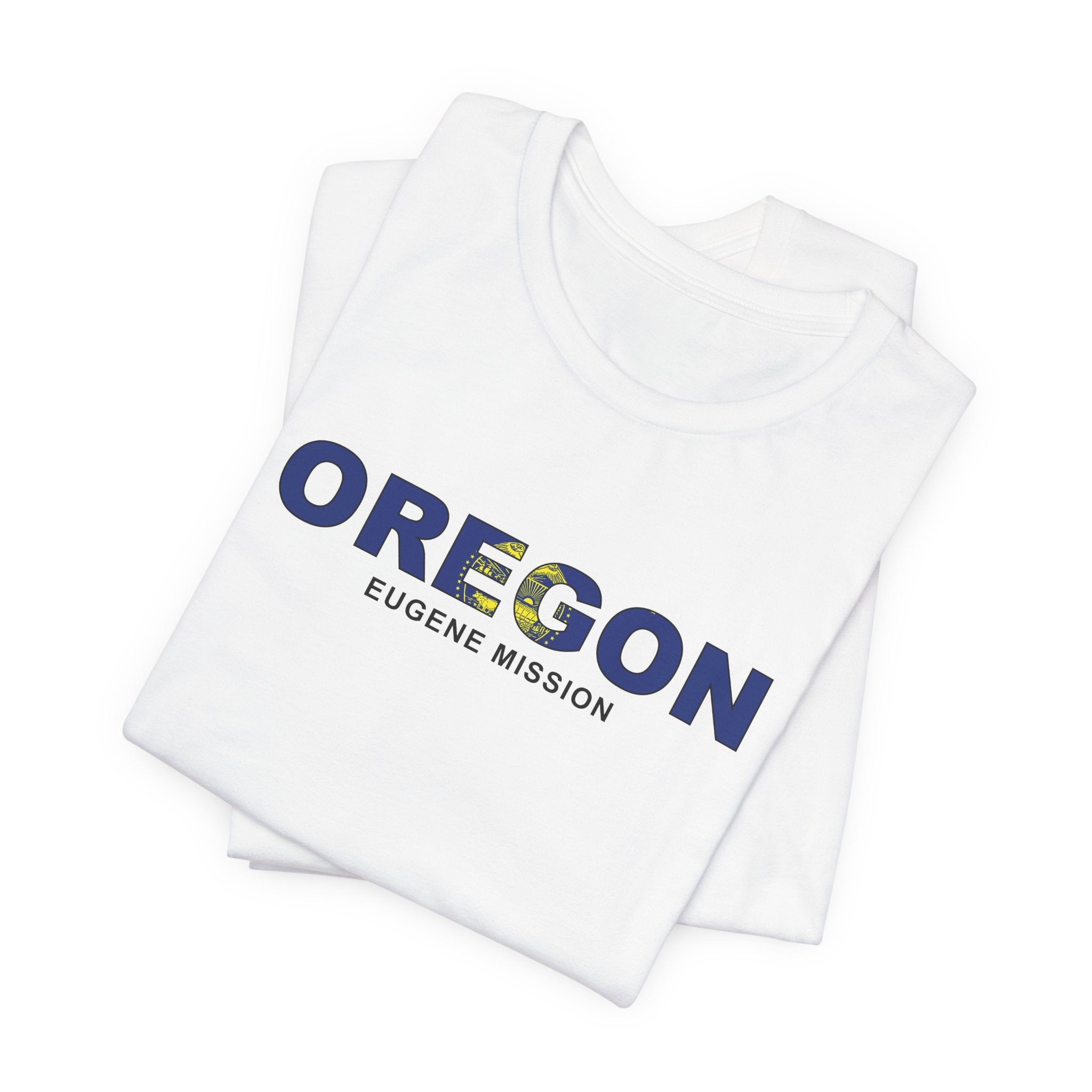 Oregon Eugene Mission Flag Title T-shirt - Mission Wishlist - LDS Missionary Gift Store