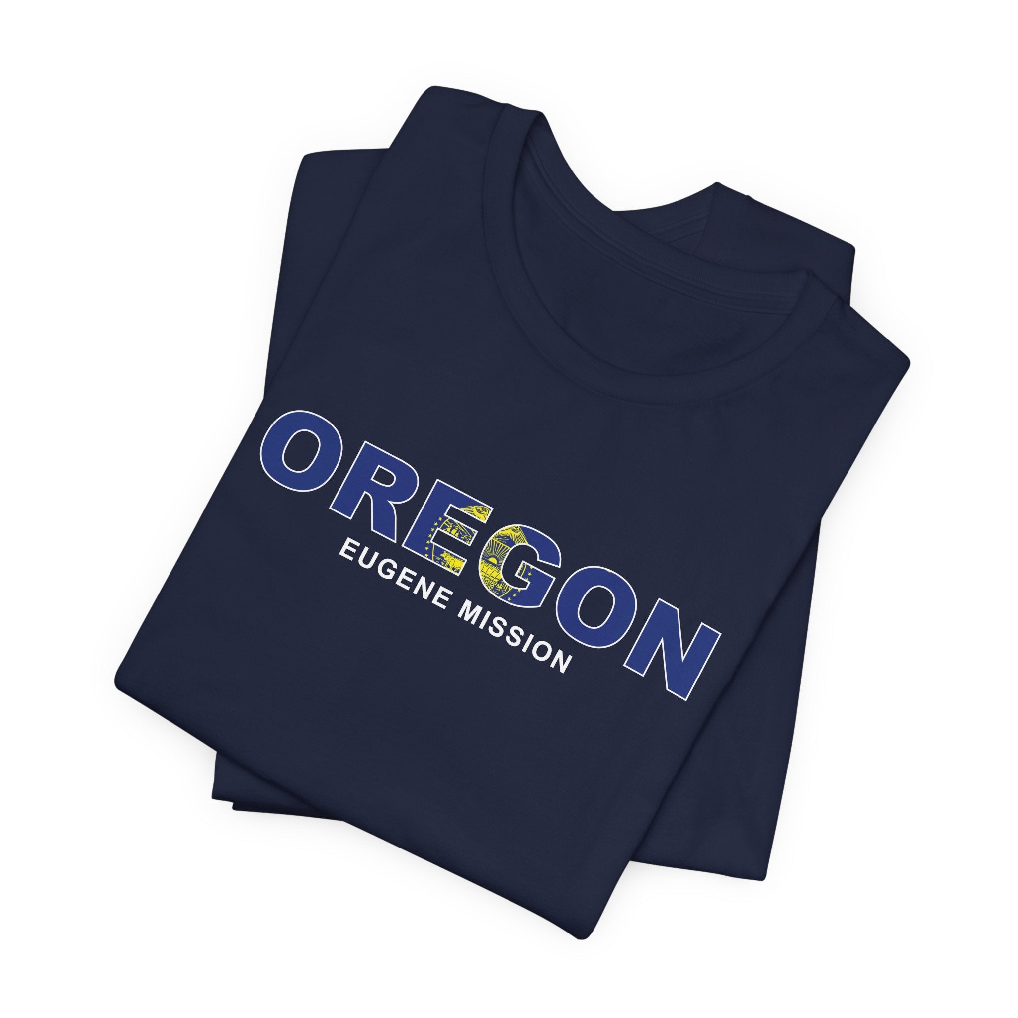 Oregon Eugene Mission Flag Title T-shirt - Mission Wishlist - LDS Missionary Gift Store