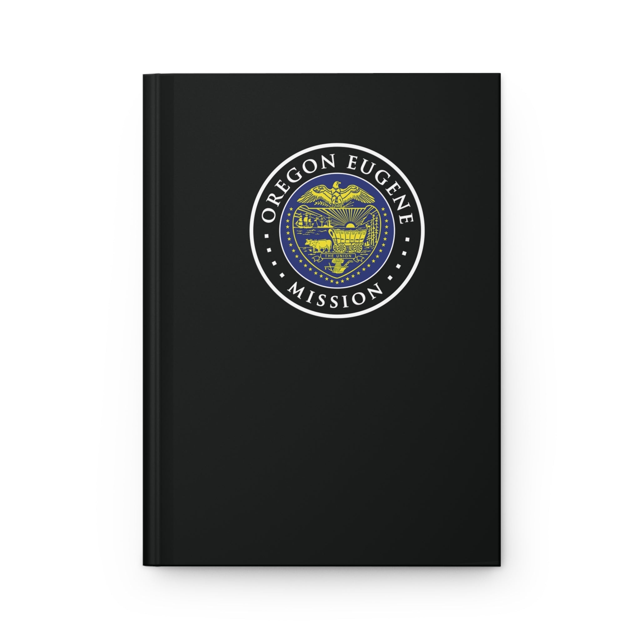 Oregon Eugene Mission Logo Design Black Hardcover Journal Matte - Mission Wishlist - LDS Missionary Gift Store