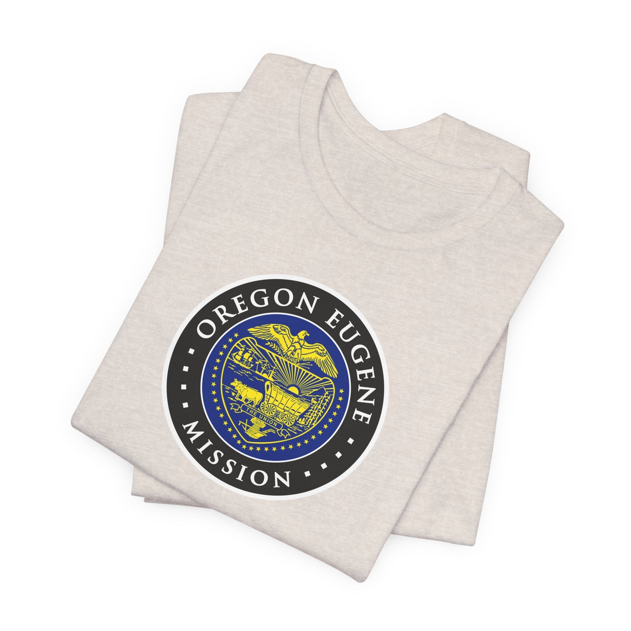 Oregon Eugene Mission State Flag Logo (Black Border) T-shirt - Mission Wishlist - LDS Missionary Gift Store