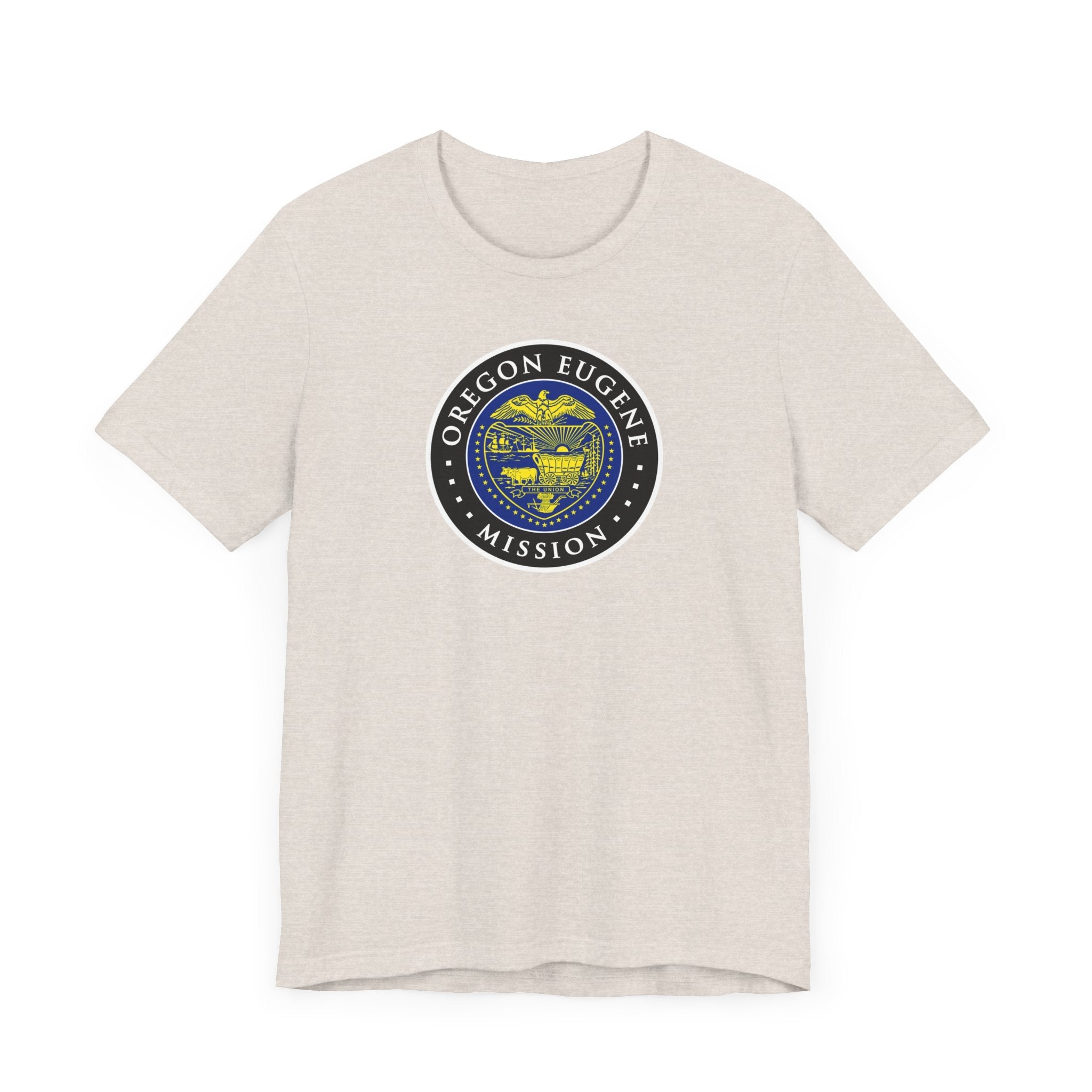 Oregon Eugene Mission State Flag Logo (Black Border) T-shirt - Mission Wishlist - LDS Missionary Gift Store