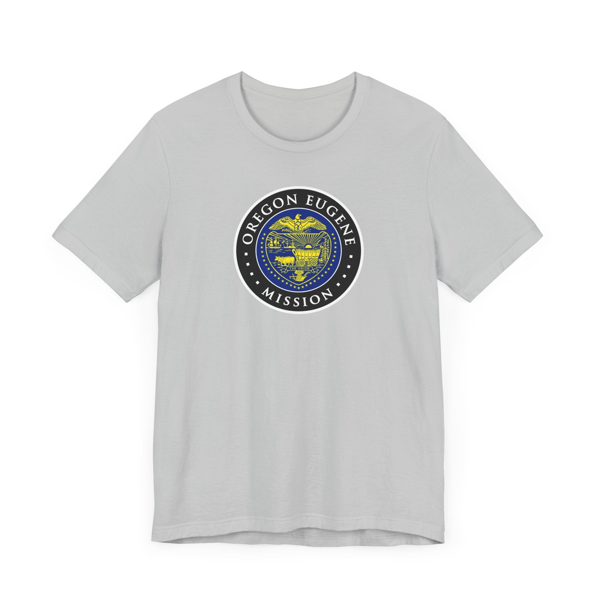 Oregon Eugene Mission State Flag Logo (Black Border) T-shirt - Mission Wishlist - LDS Missionary Gift Store