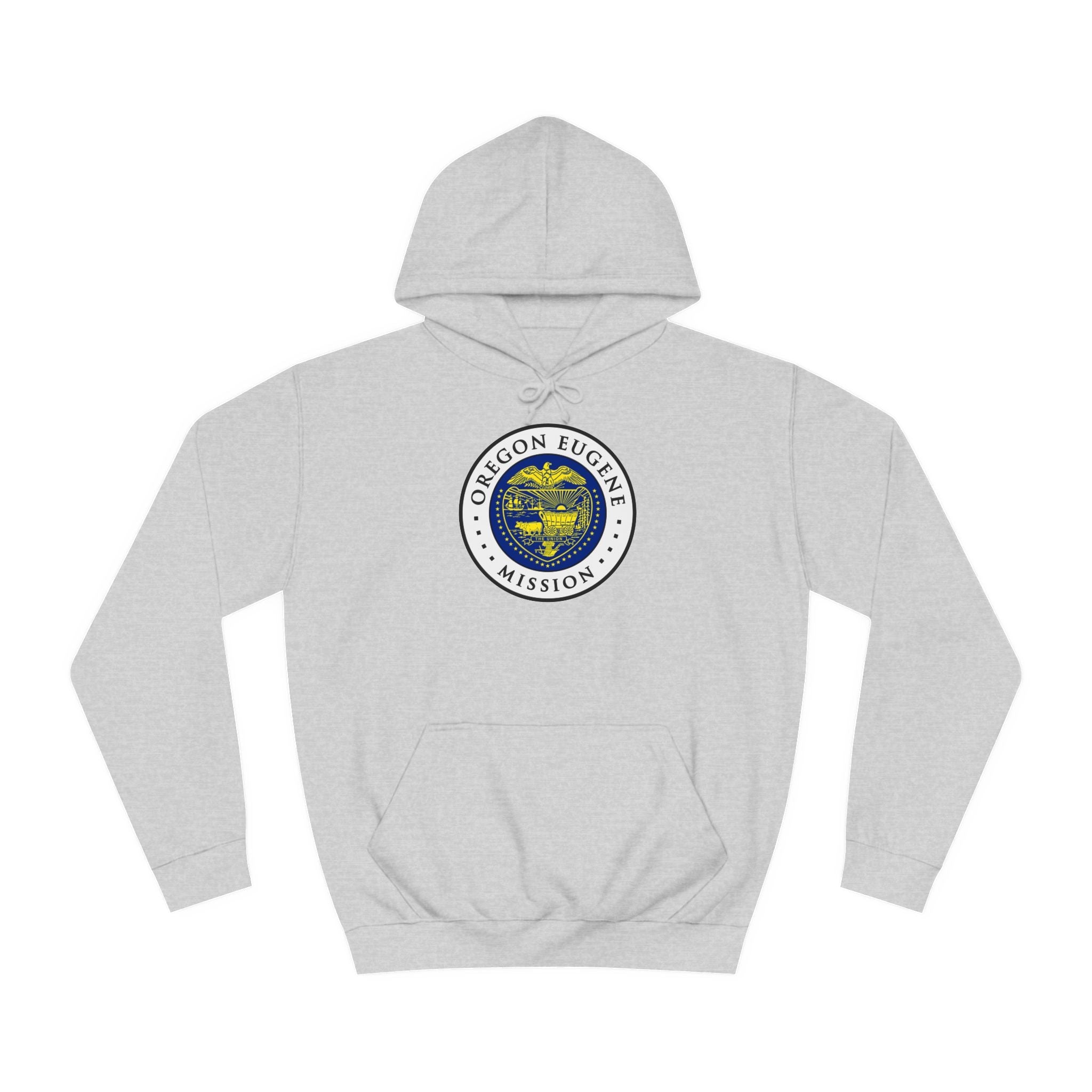 Oregon Eugene Mission State Flag Logo (White Border) College Hoodie - Mission Wishlist - LDS Missionary Gift Store