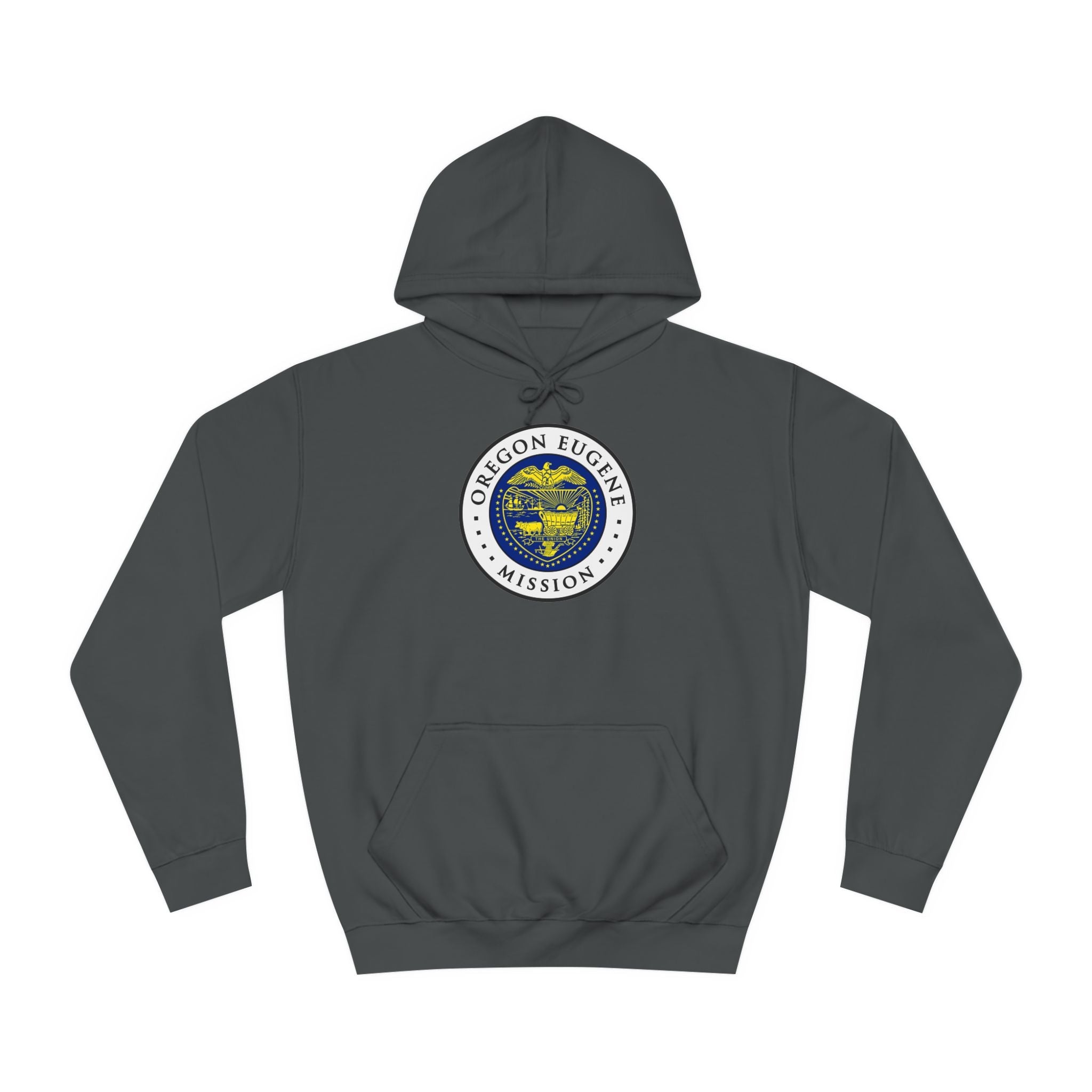 Oregon Eugene Mission State Flag Logo (White Border) College Hoodie - Mission Wishlist - LDS Missionary Gift Store