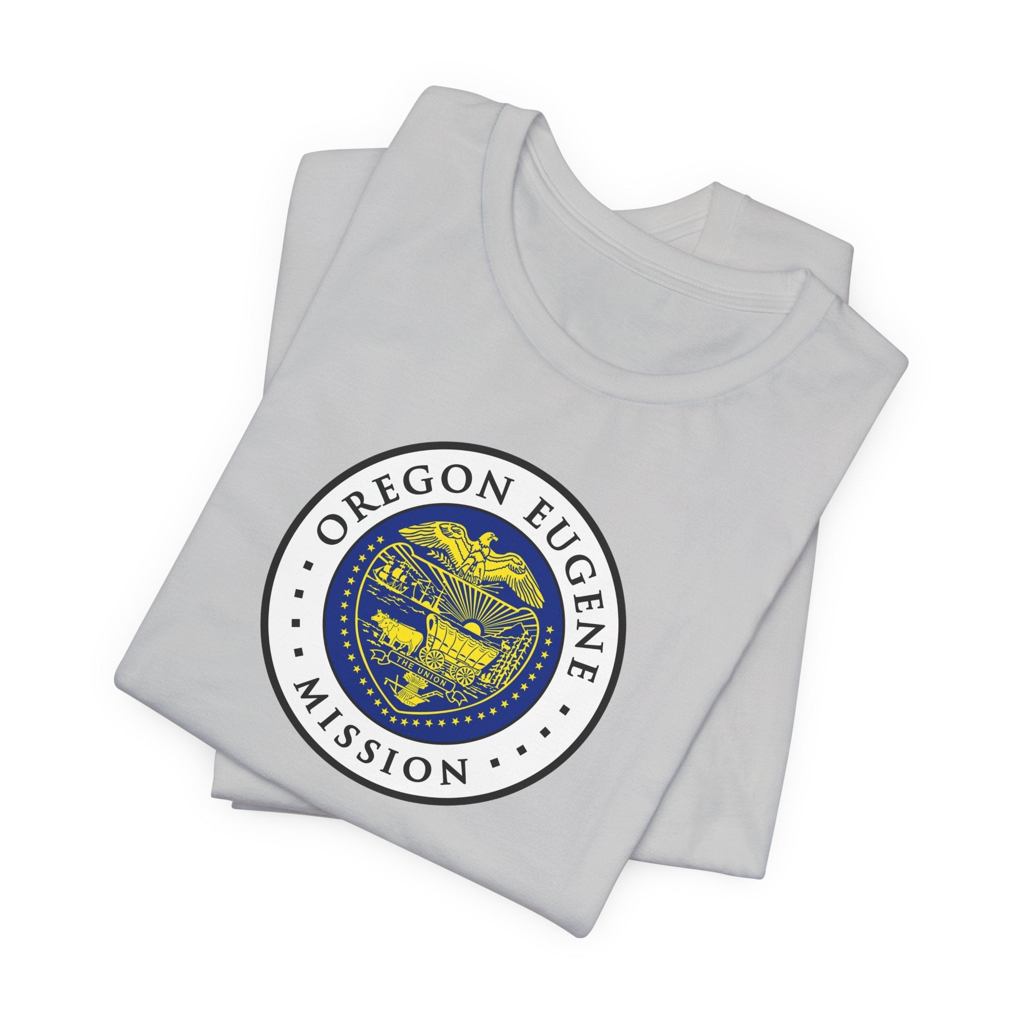 Oregon Eugene Mission State Flag Logo (White Border) T-shirt - Mission Wishlist - LDS Missionary Gift Store