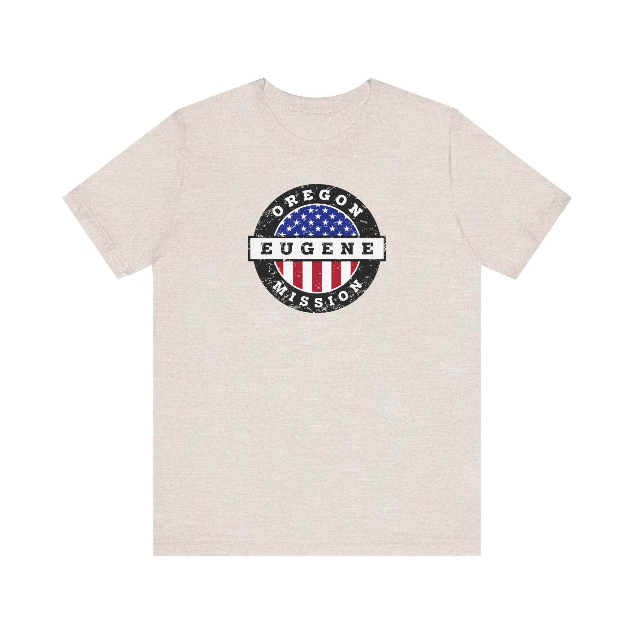 Oregon Eugene Mission Vintage Circular USA Flag T-Shirt - Mission Wishlist - LDS Missionary Gift Store