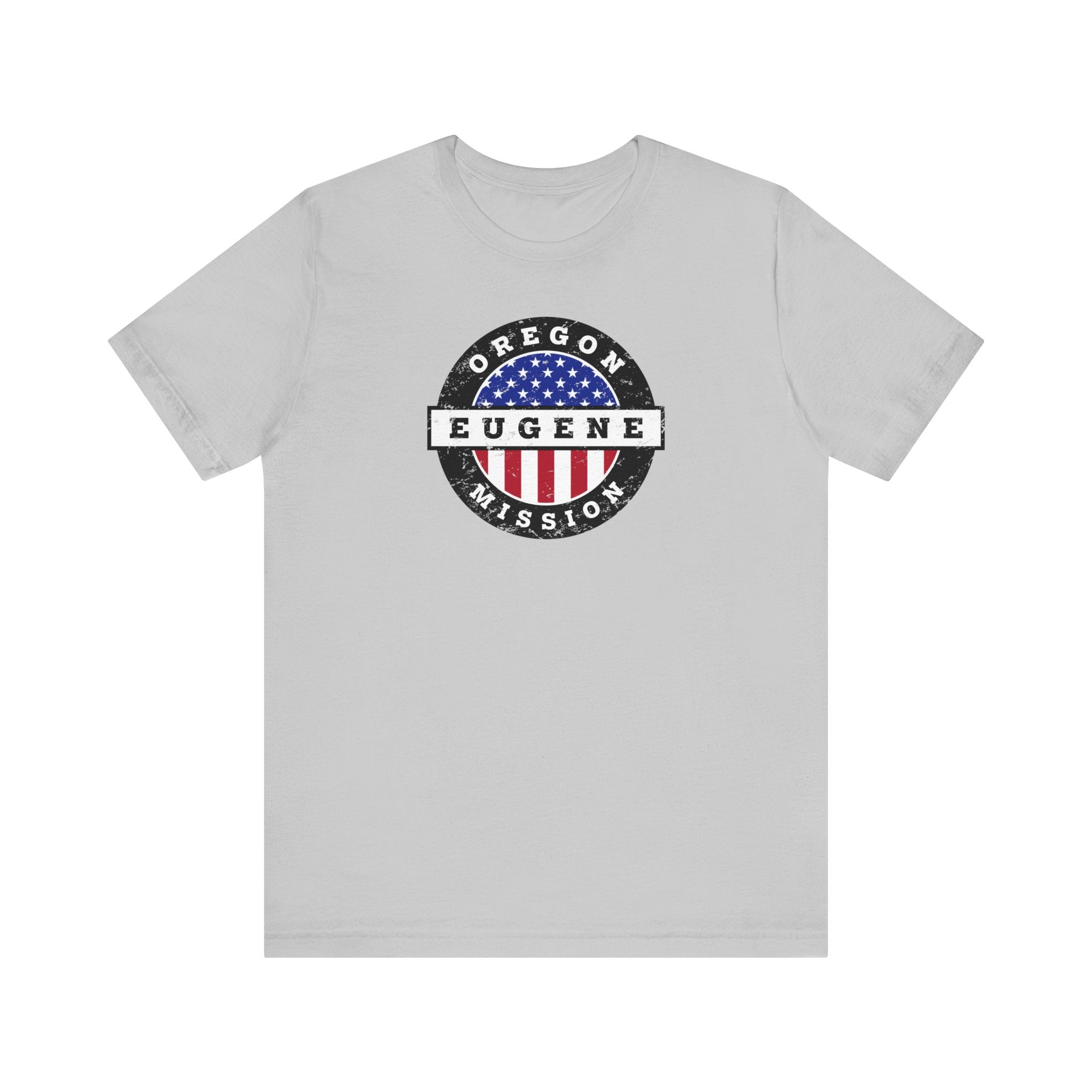 Oregon Eugene Mission Vintage Circular USA Flag T-Shirt - Mission Wishlist - LDS Missionary Gift Store