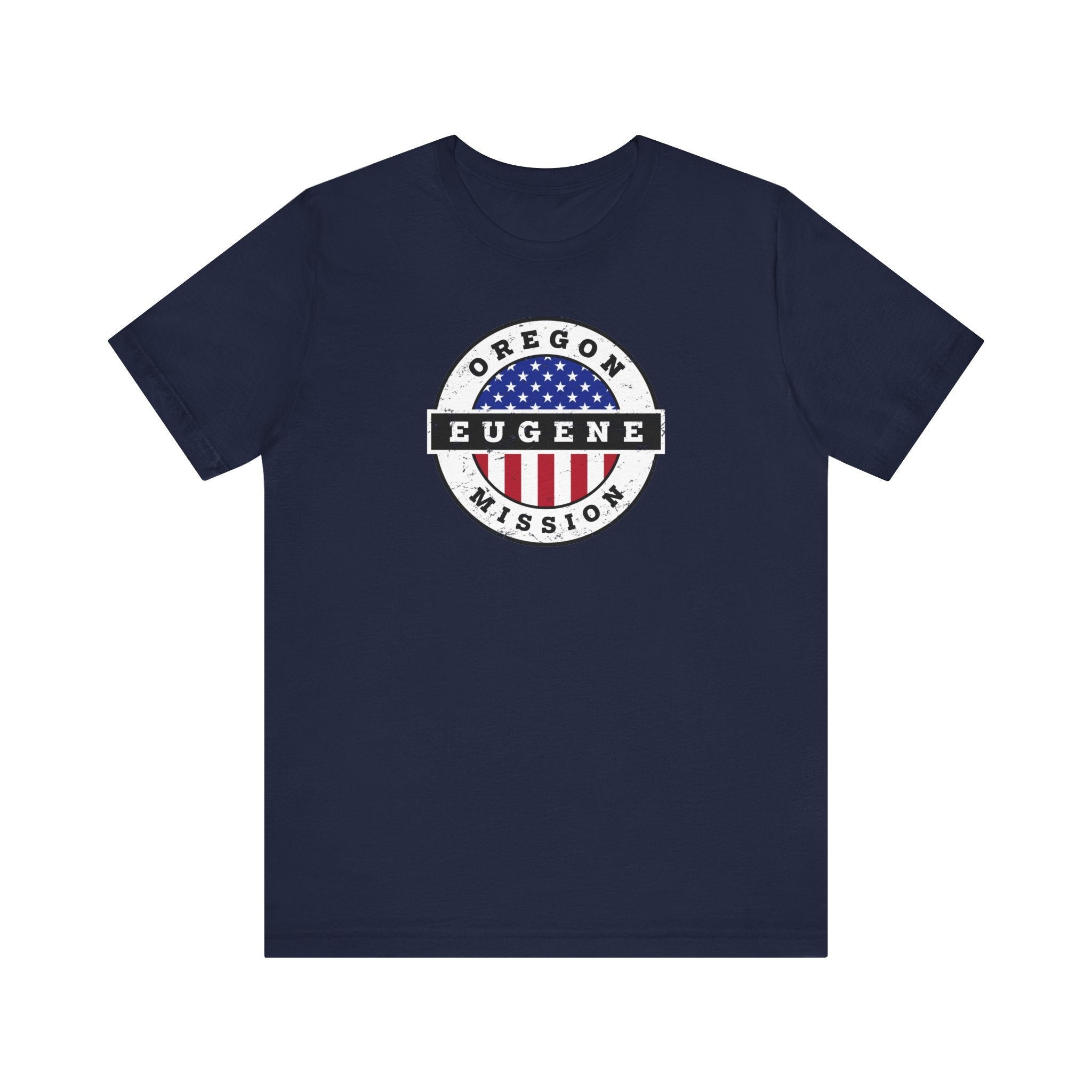 Oregon Eugene Mission Vintage Circular USA Flag T-Shirt - Mission Wishlist - LDS Missionary Gift Store