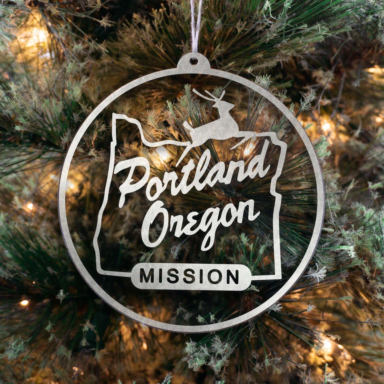 Oregon Portland Mission Christmas Ornament - Latter-Day Saint LDS Missionary Gift - Book of Mormon