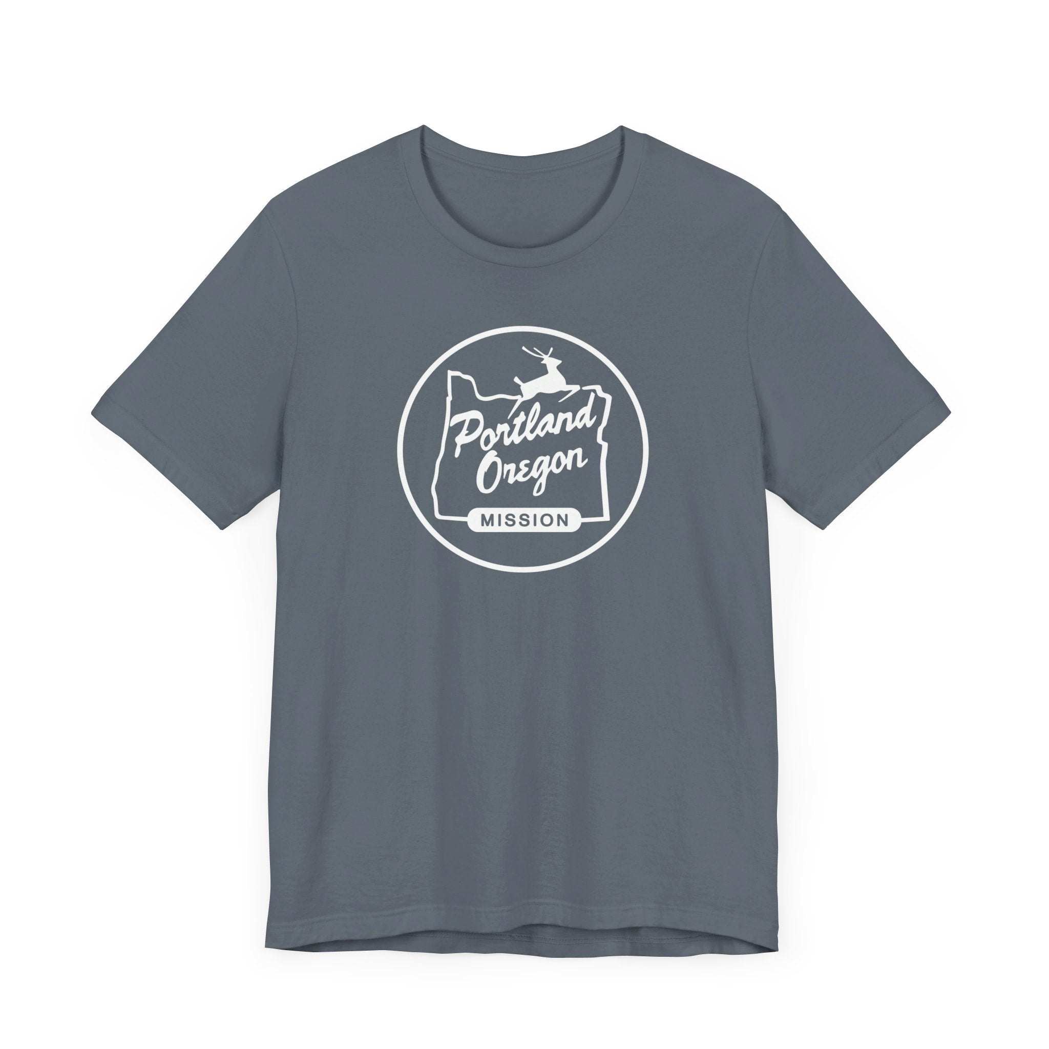 Oregon Portland Mission Circular Monochrome Logo T-Shirt - Latter-Day Saint LDS Missionary Gift - Book of Mormon