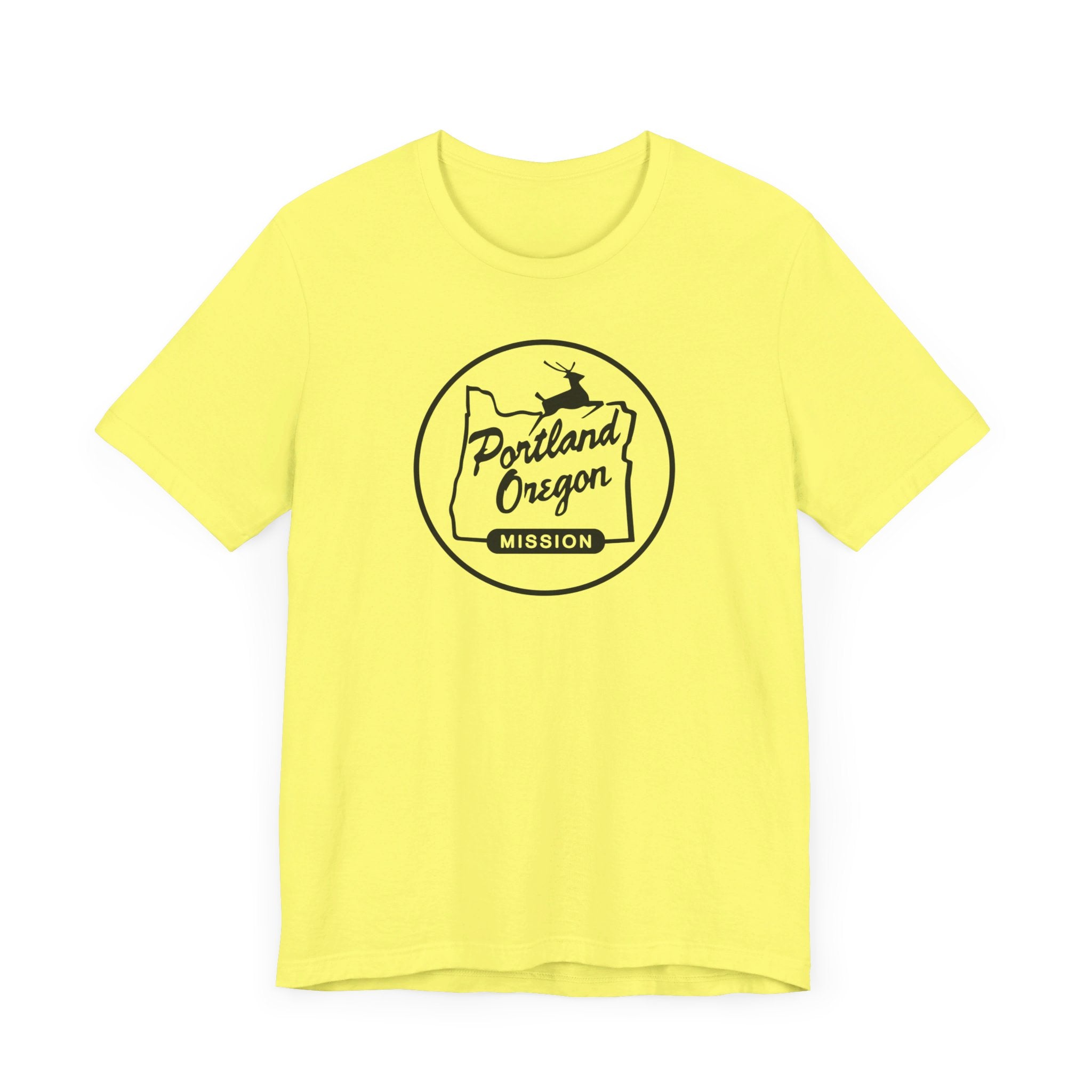 Oregon Portland Mission Circular Monochrome Logo T-Shirt - Latter-Day Saint LDS Missionary Gift - Book of Mormon