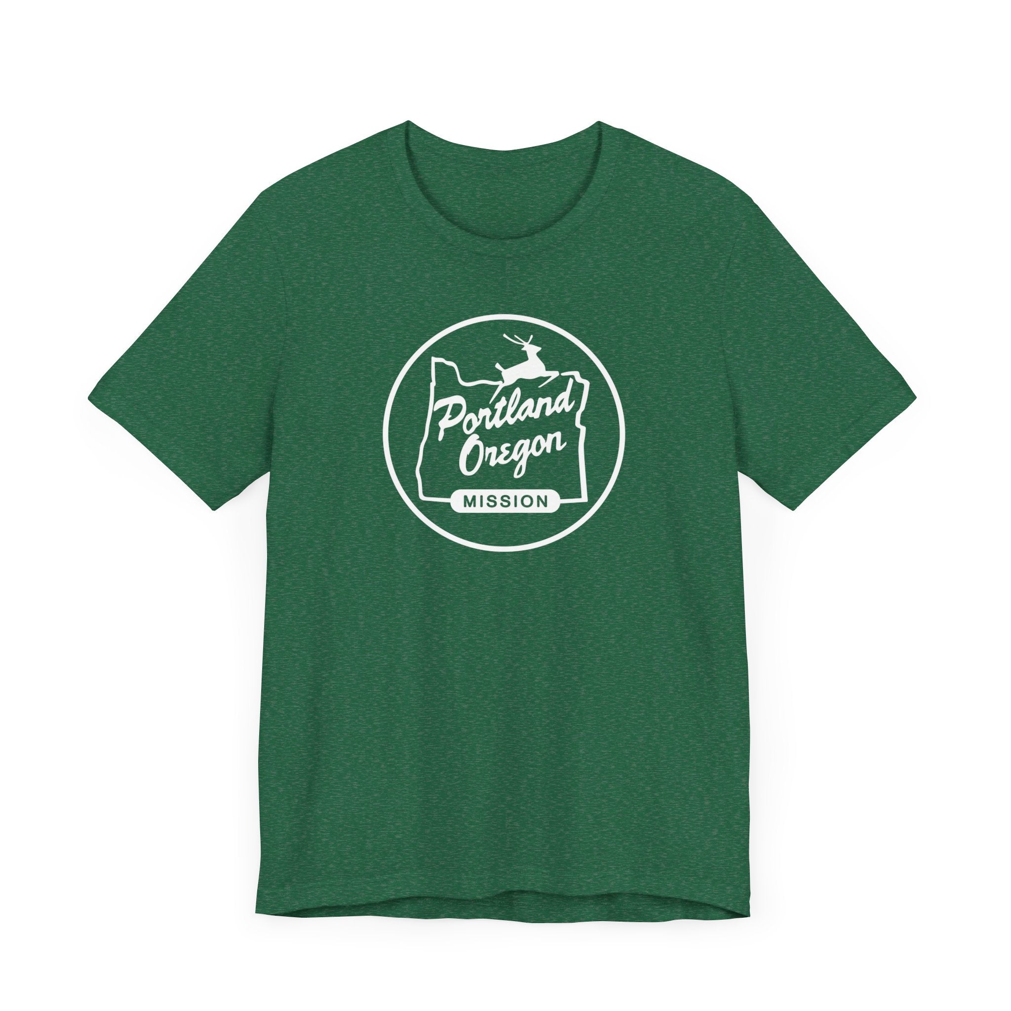 Oregon Portland Mission Circular Monochrome Logo T-Shirt - Latter-Day Saint LDS Missionary Gift - Book of Mormon