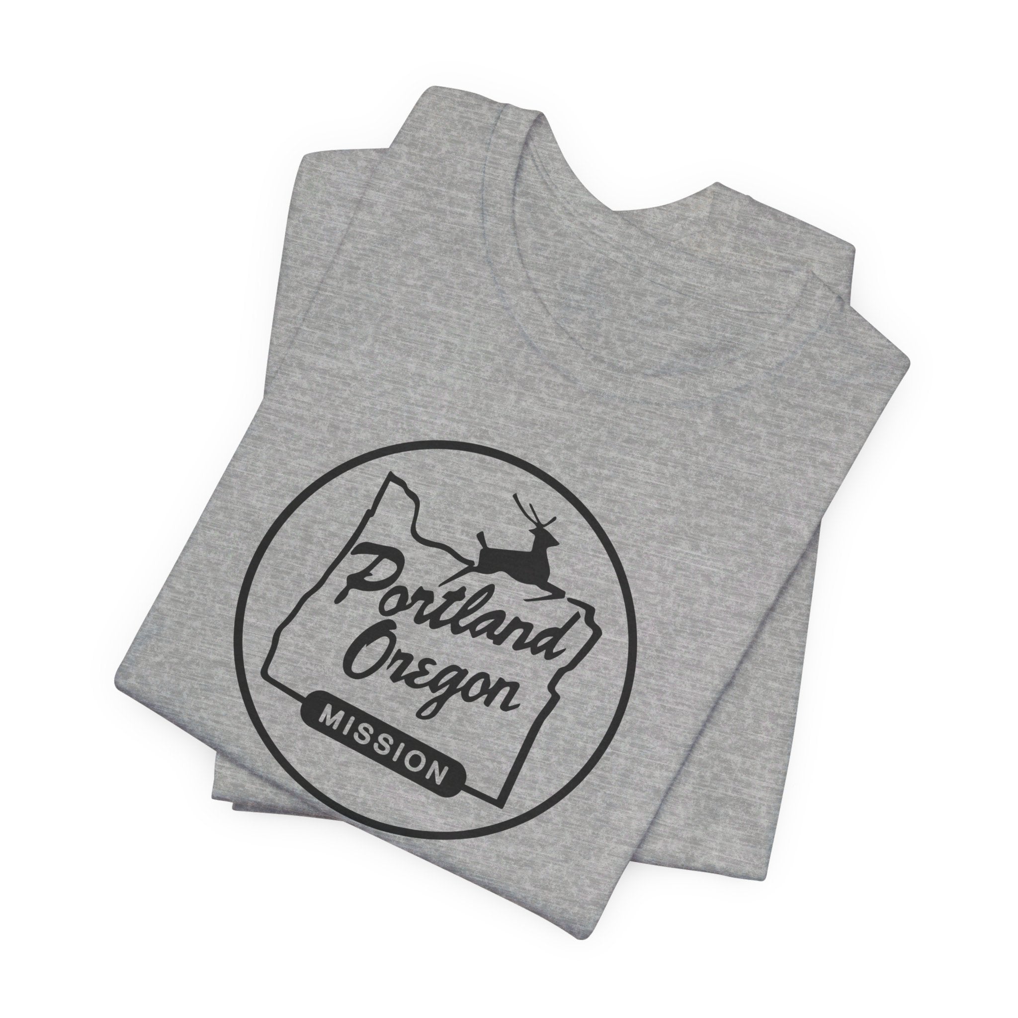 Oregon Portland Mission Circular Monochrome Logo T-Shirt - Latter-Day Saint LDS Missionary Gift - Book of Mormon