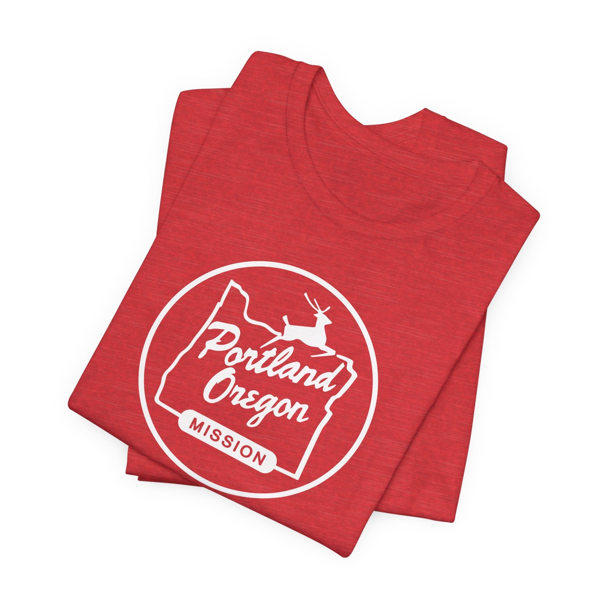Oregon Portland Mission Circular Monochrome Logo T-Shirt - Latter-Day Saint LDS Missionary Gift - Book of Mormon