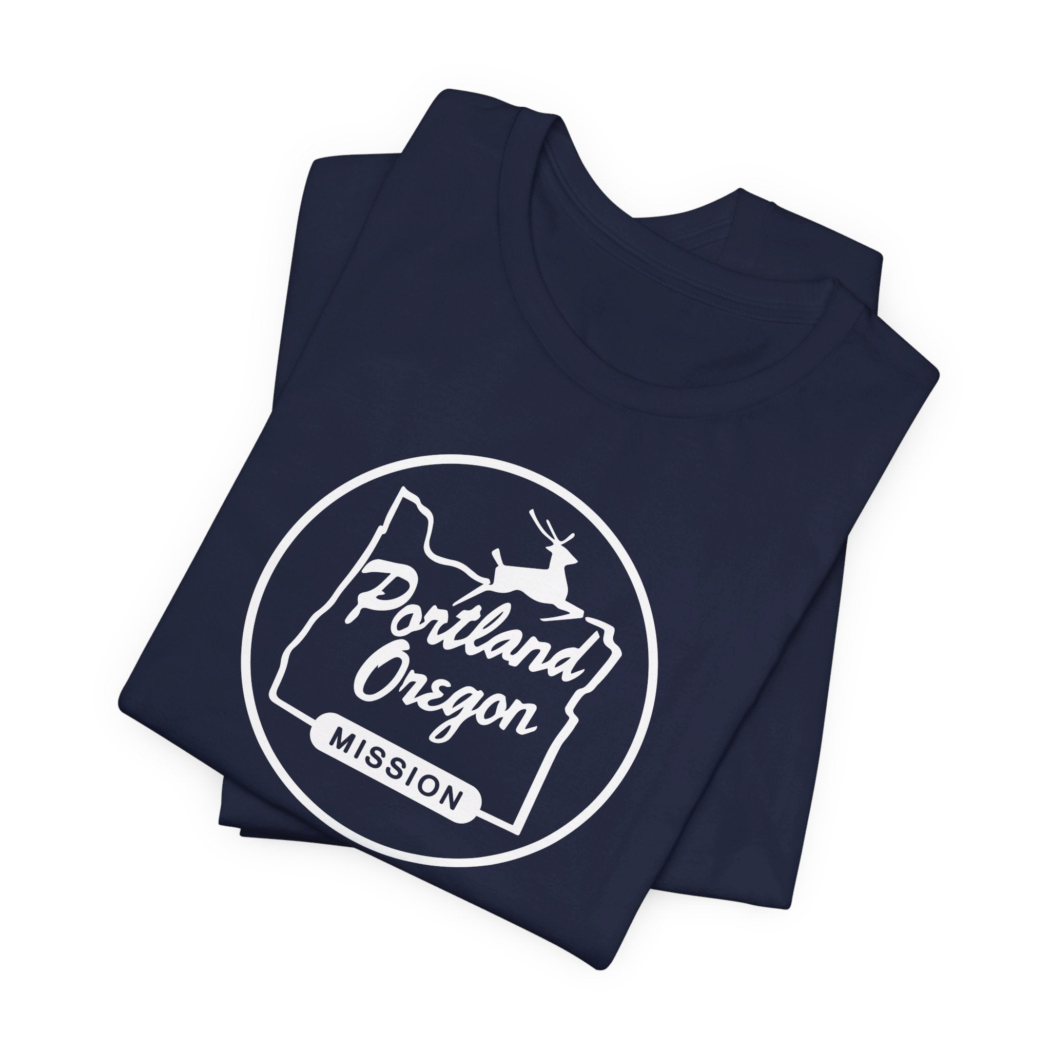 Oregon Portland Mission Circular Monochrome Logo T-Shirt - Latter-Day Saint LDS Missionary Gift - Book of Mormon