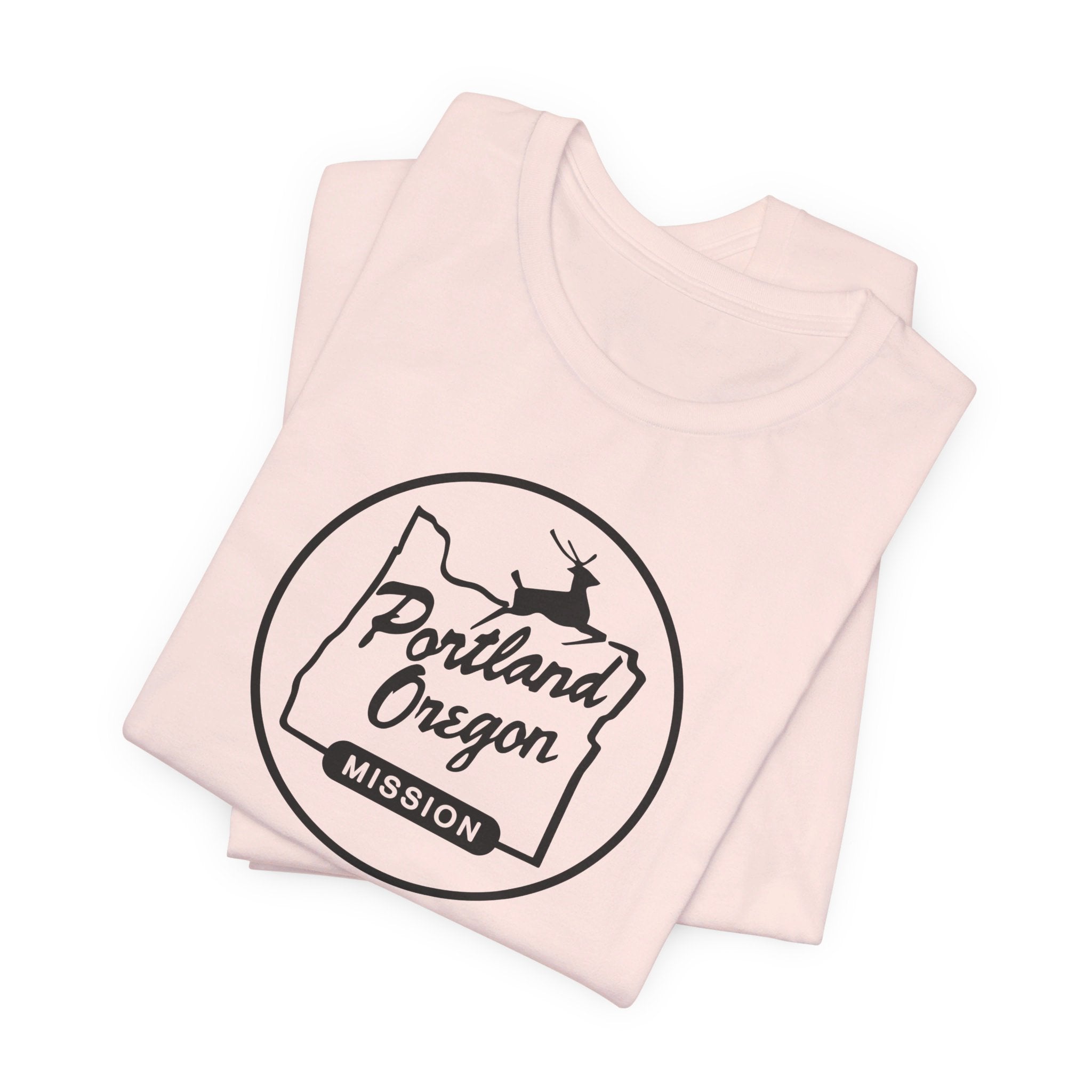 Oregon Portland Mission Circular Monochrome Logo T-Shirt - Latter-Day Saint LDS Missionary Gift - Book of Mormon
